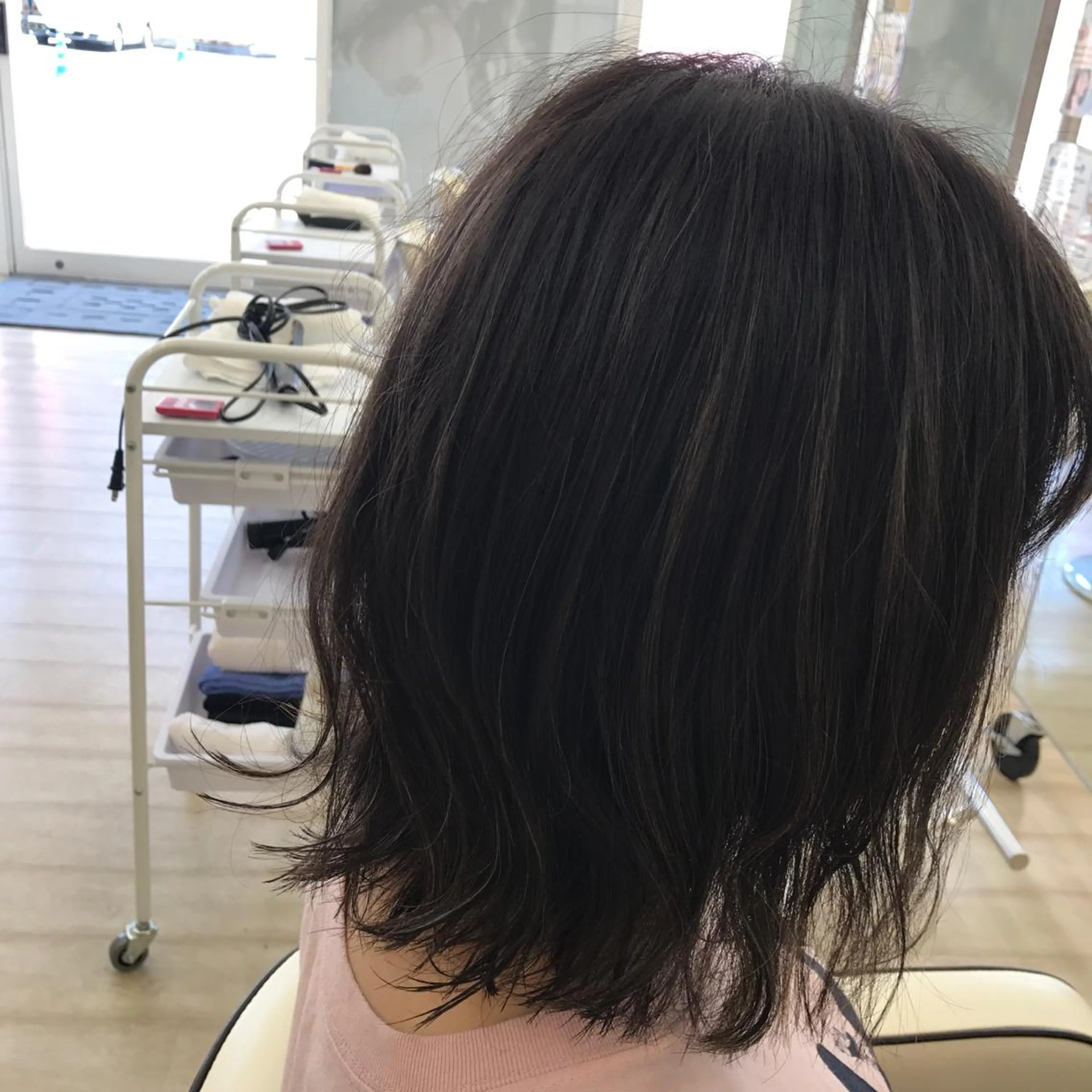 ミディアム カラー ダークグレー little×link 福岡所属・littlelink キタジマのヘアスタイル