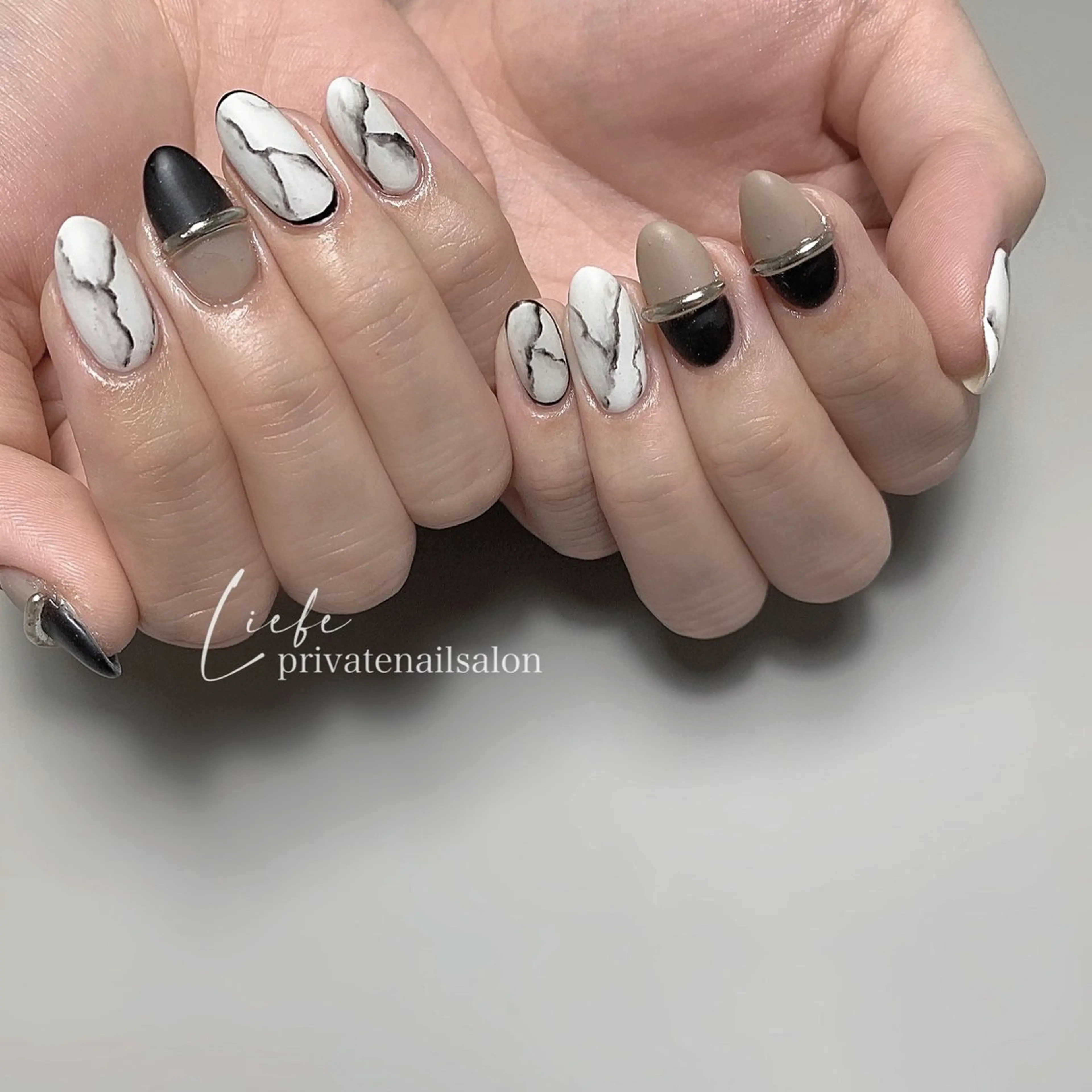 ネイル マットネイル 持ち込み ハンドネイル Liebe nailのネイルデザイン