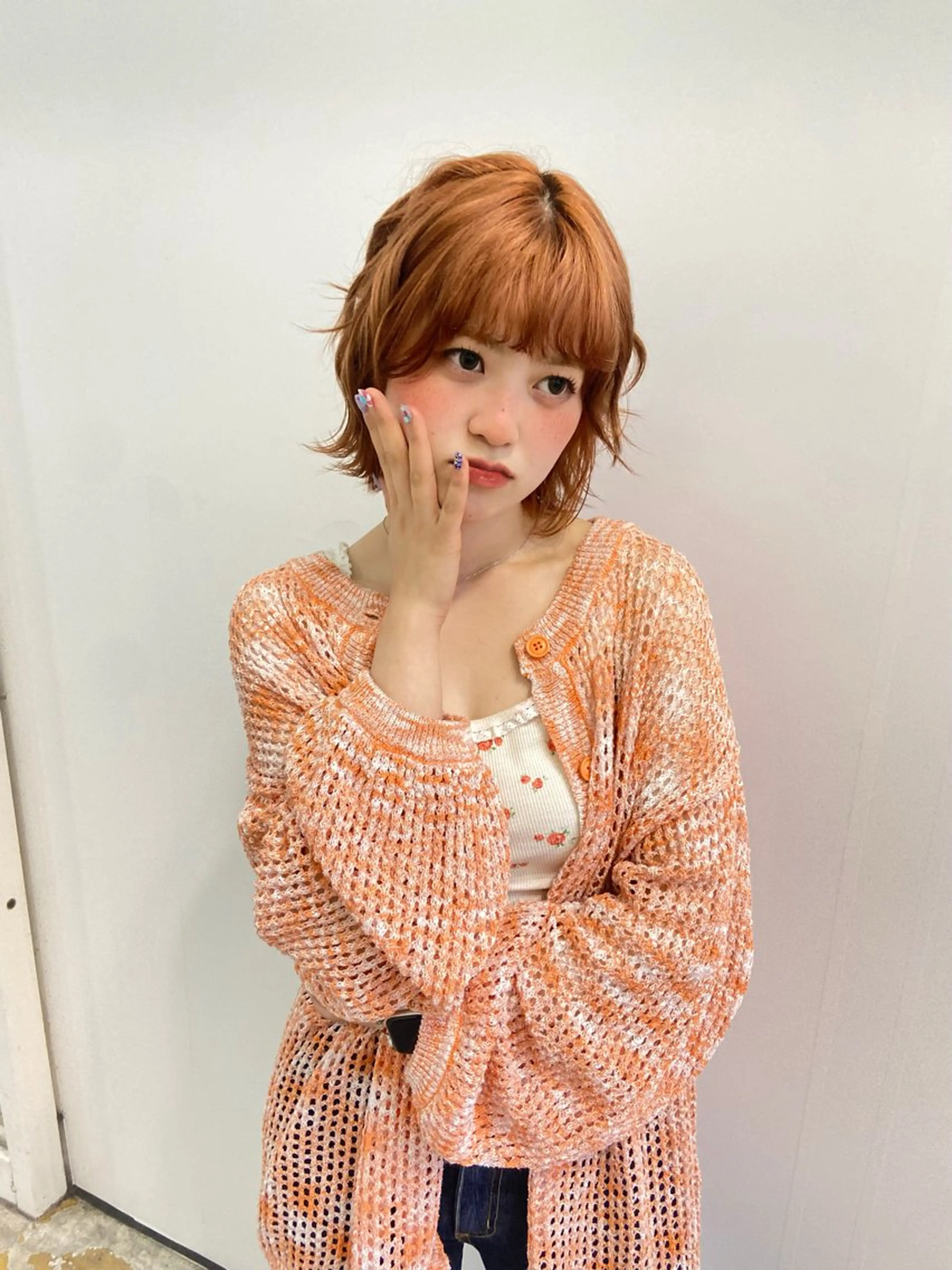 ミディアム カラー パーマ ヘアアレンジ memoto東三国店 🌼RENA🌼のマツエク・マツパデザイン