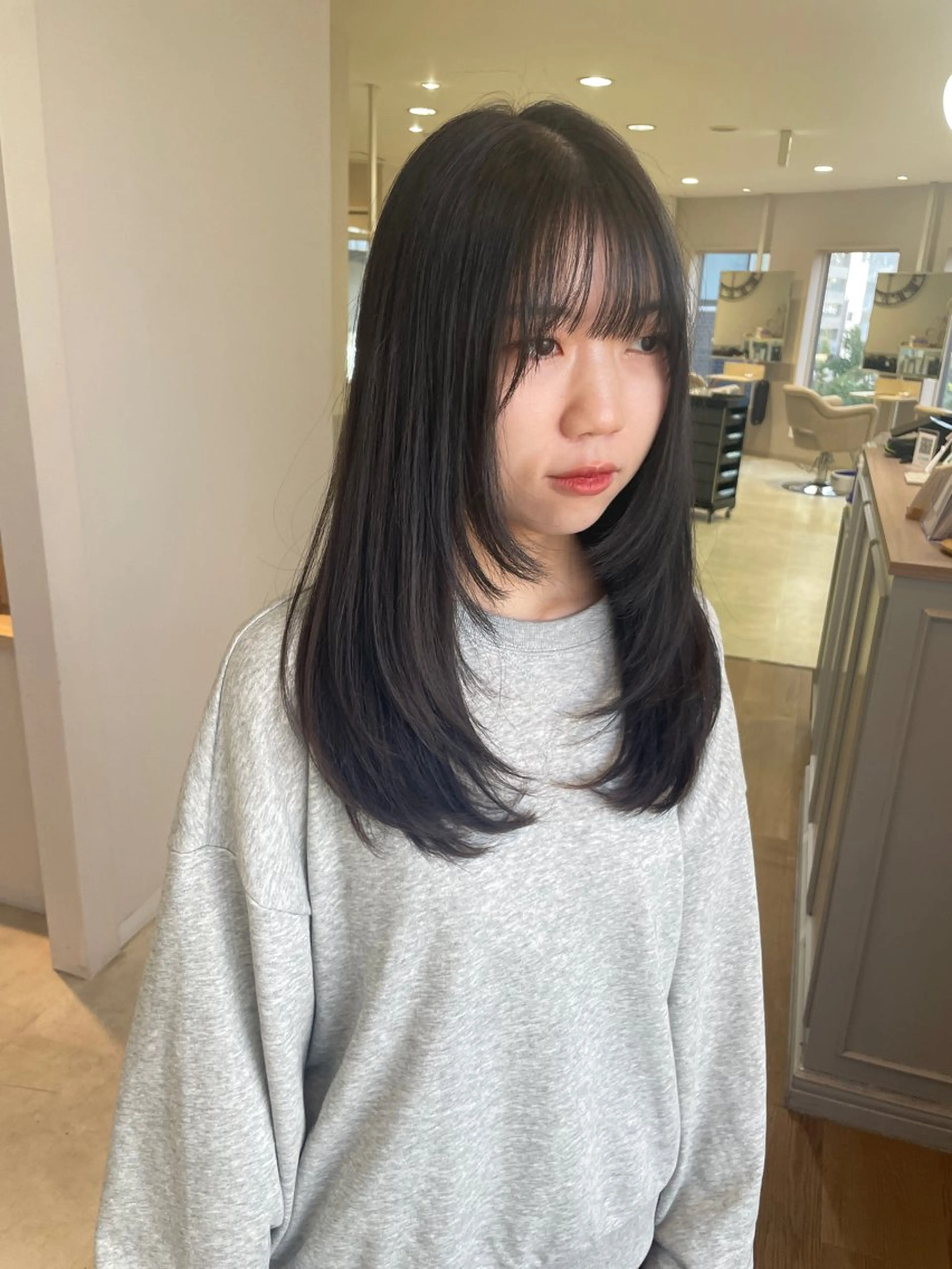 ロング カラー レイヤーカット カット ヘアカラー トリートメント HARUKA韓国ヘア /Luana梅田のヘアスタイル