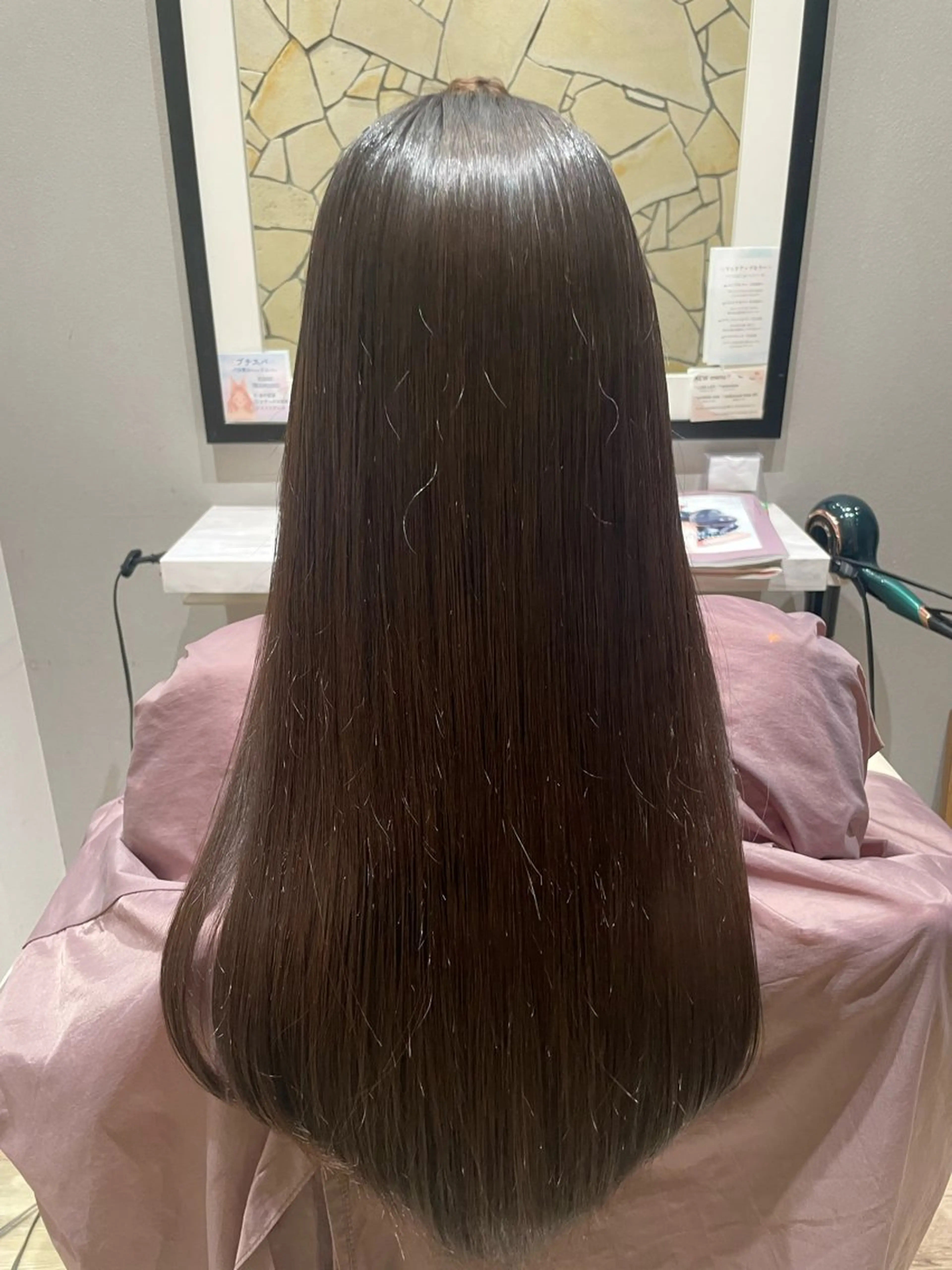 ロング パーマ 縮毛矯正 トリートメント k-two✨たき艶感 カラー／美髪矯正のヘアスタイル