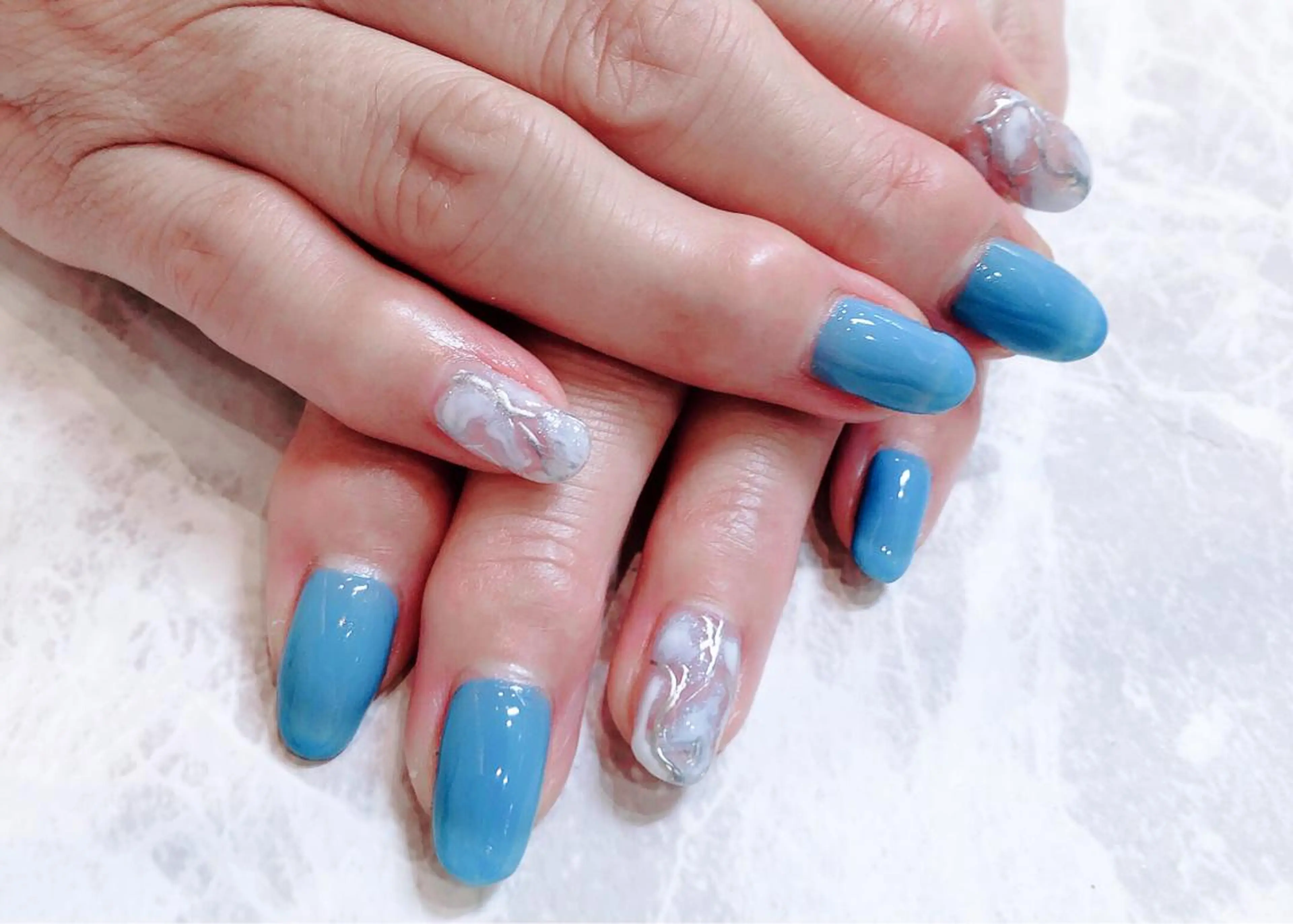 ネイル アートネイル 大理石ネイル(マーブル) ネイルAtelier所属・🌿KATE 🌿のネイルデザイン