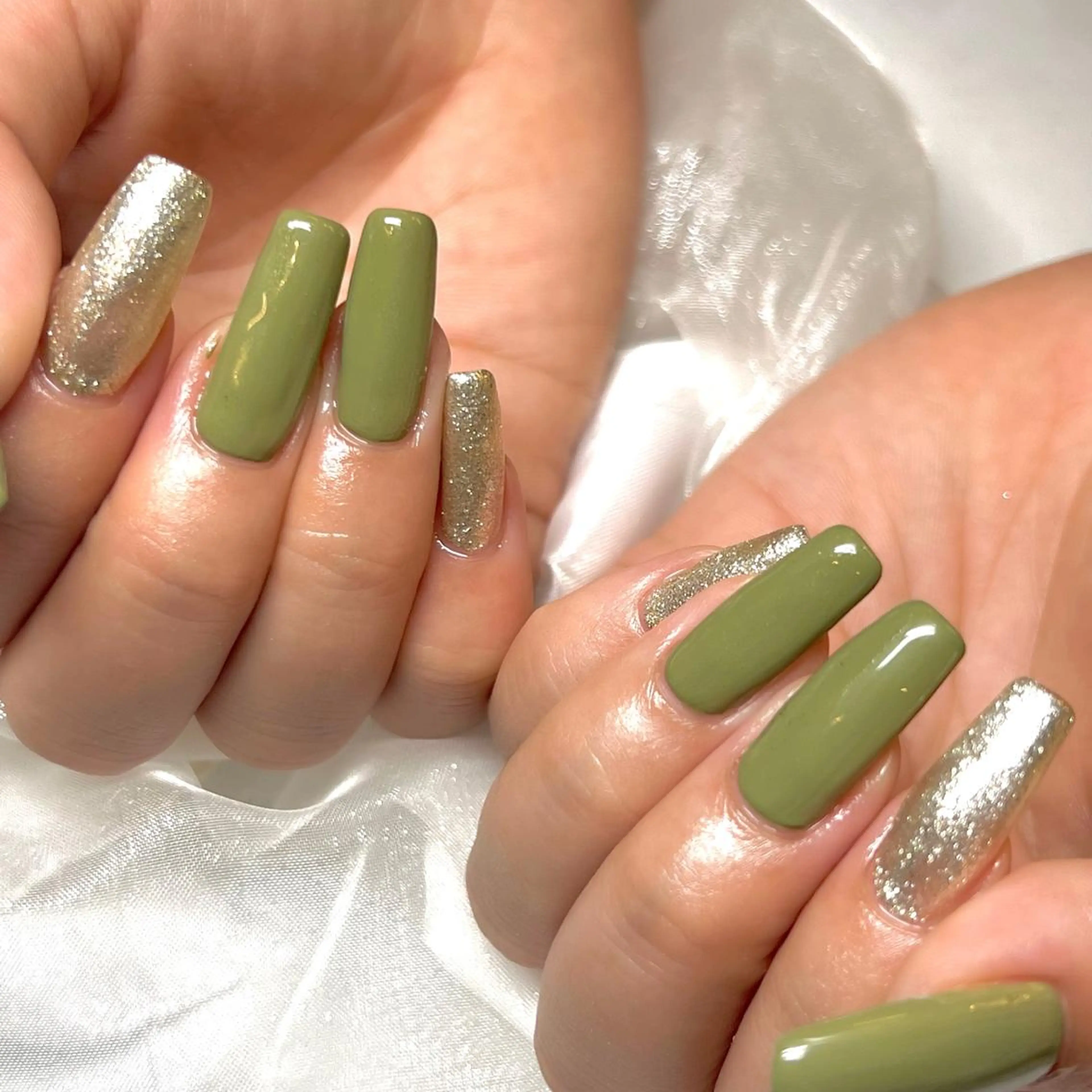 ネイル アートネイル オーロラネイル ジェルネイル 韓国ネイル ロングネイル ハンドネイル clover nailのネイルデザイン