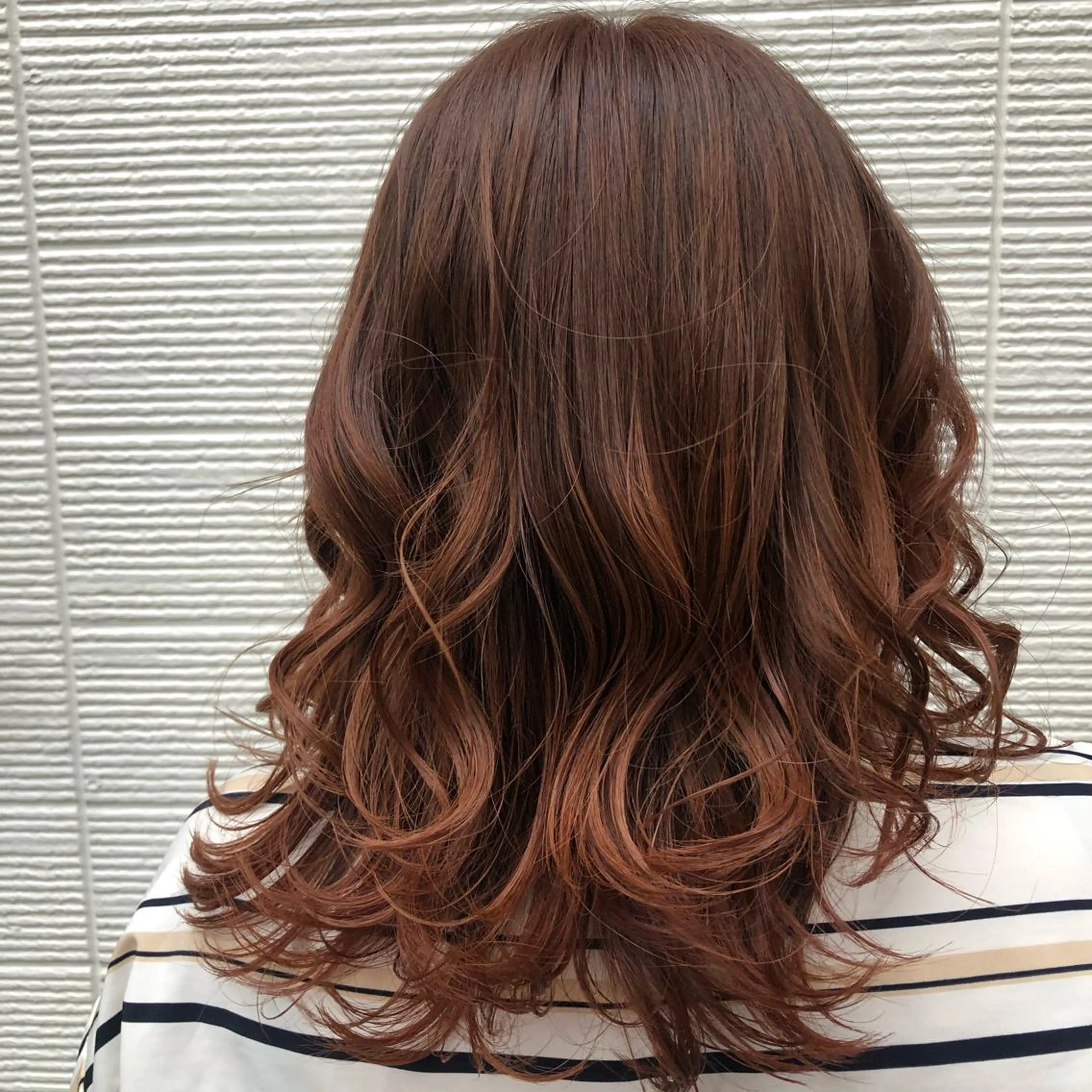 カラー ブラウンカラー ピンクカラー ヘアカラー トリートメント FERIAあべの KARINのヘアスタイル