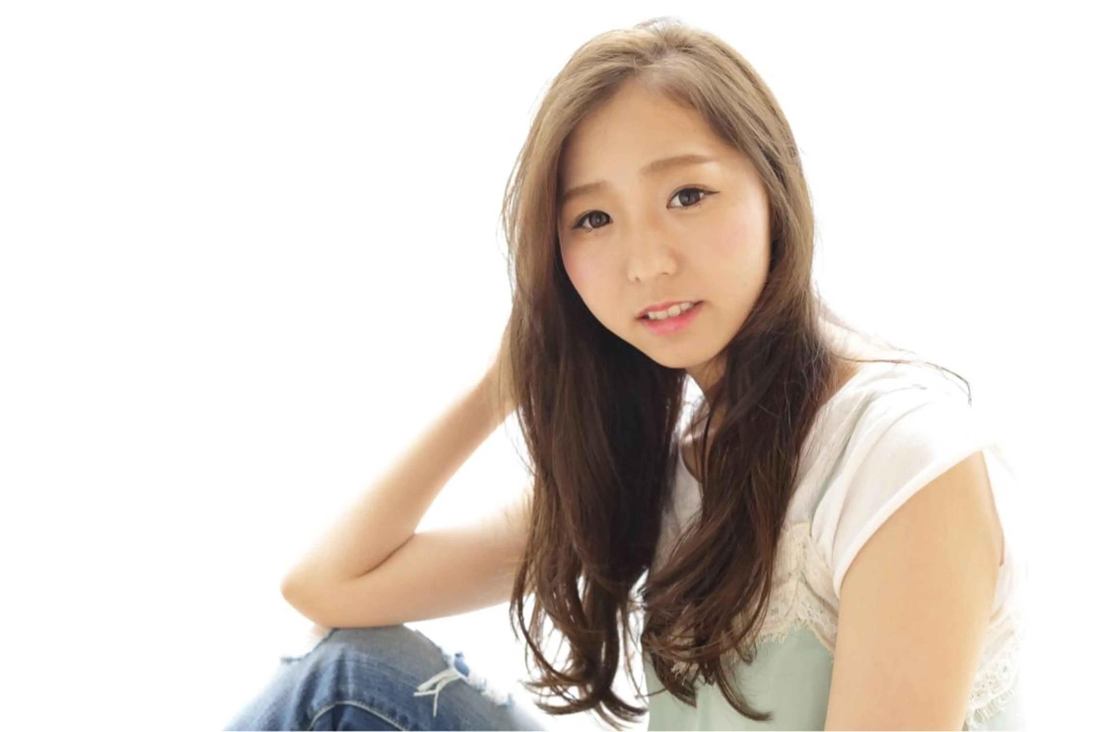 セミロング ロング カラー アッシュ ReMix 新宿店所属・タジマ ヤスヒサのヘアスタイル