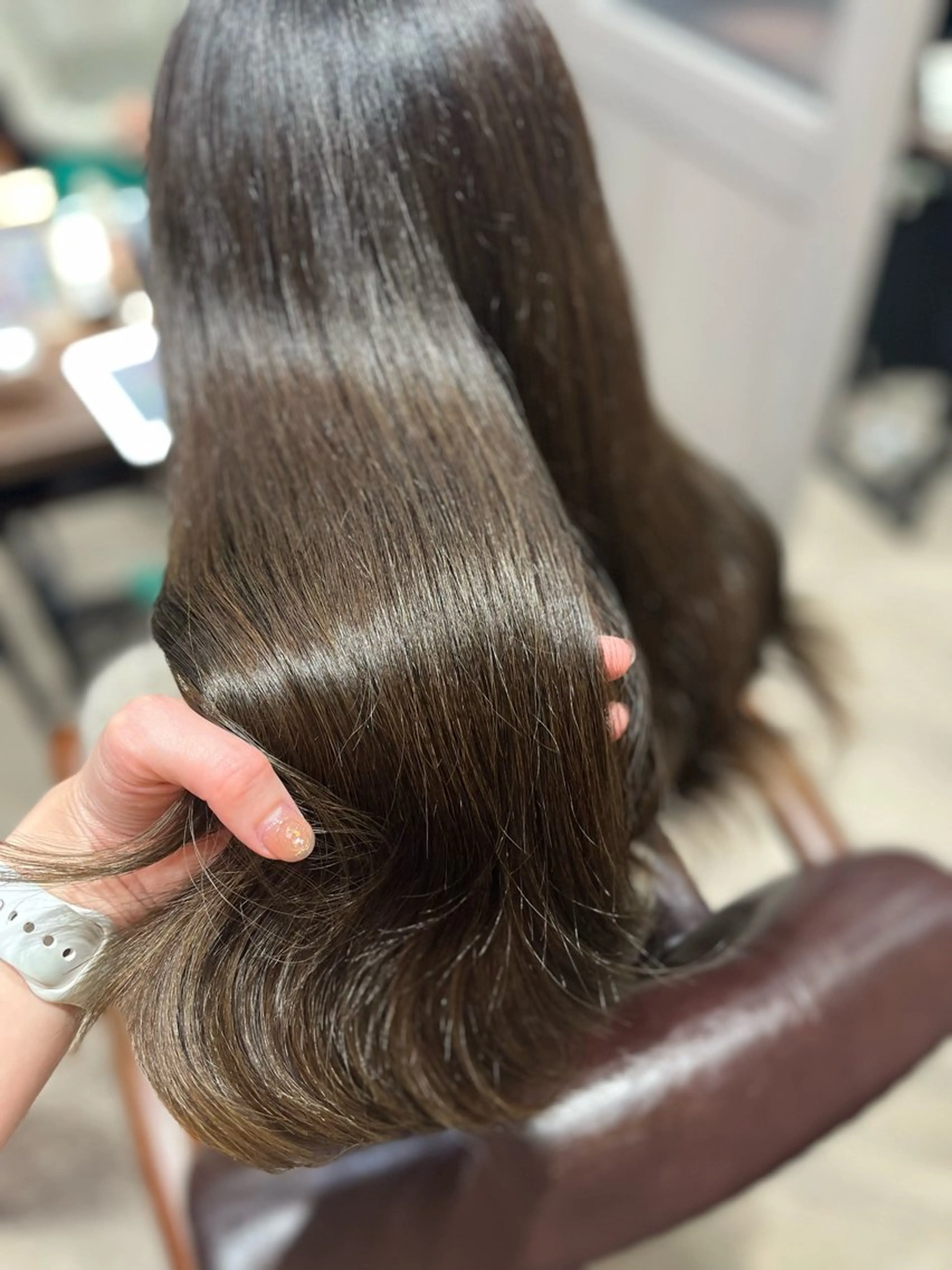 ロング カラー ブラウンカラー ナチュラルブラウン カット ヘアカラー トリートメント 🫧ぷる艶カラー🫧 Yuubi🦩のヘアスタイル