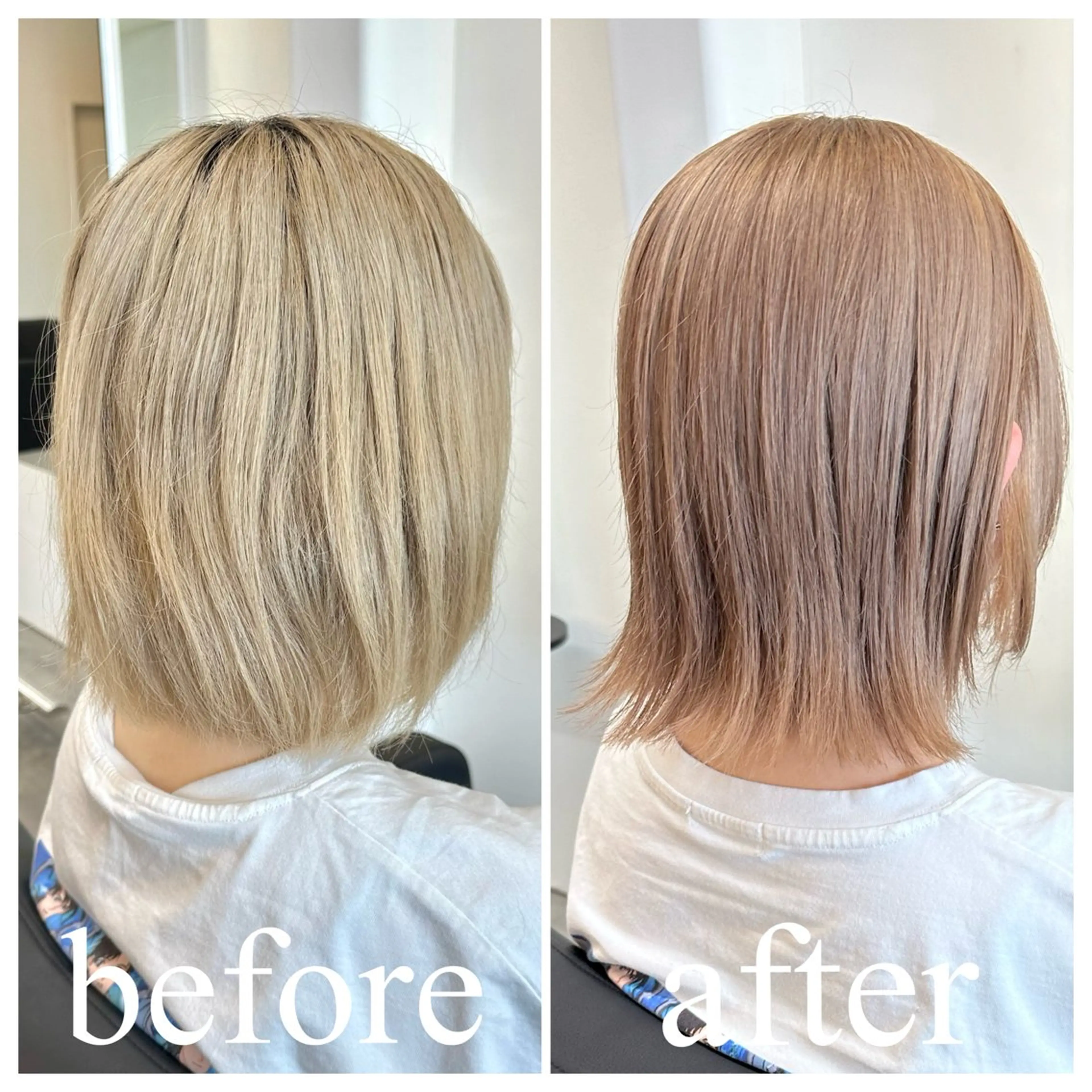 ミディアム カラー ベージュカラー 外ハネヘア Nake所属・山本 駿介のヘアスタイル