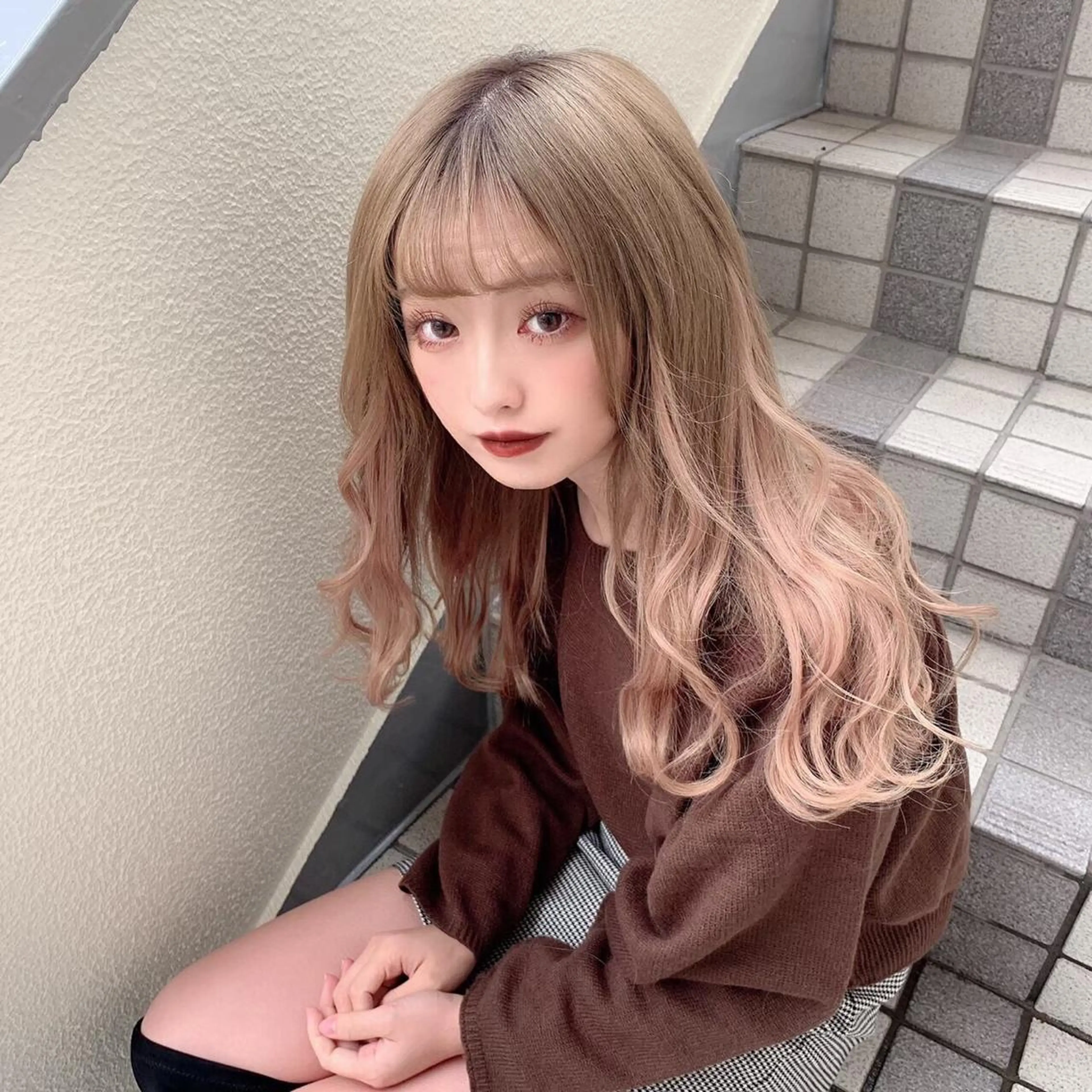 ロング カラー ヘアカラー エクステ 古山 勇太のヘアスタイル