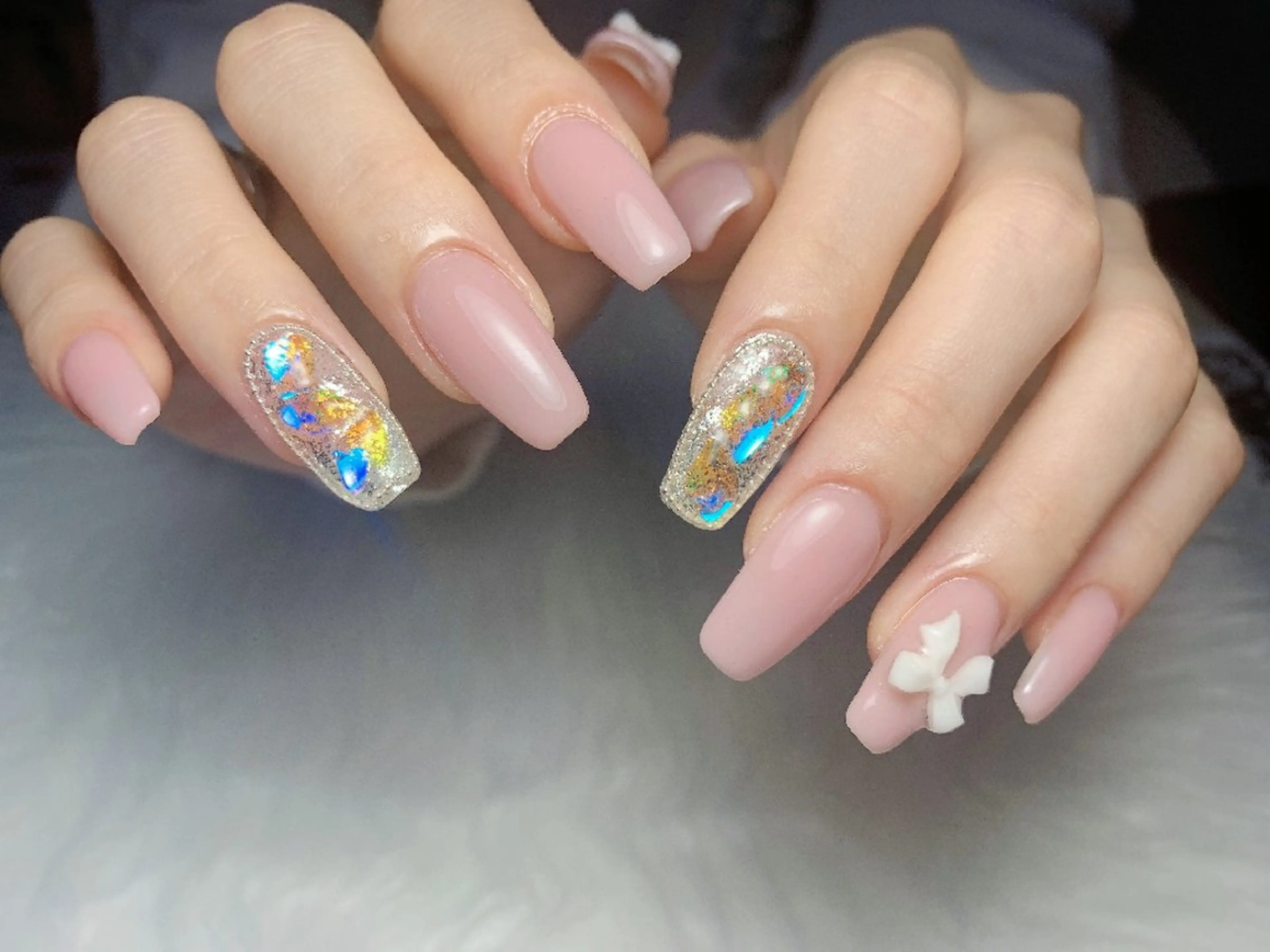ネイル ハンドネイル 🎀Yumi✨ 長さ出し専門のネイルデザイン
