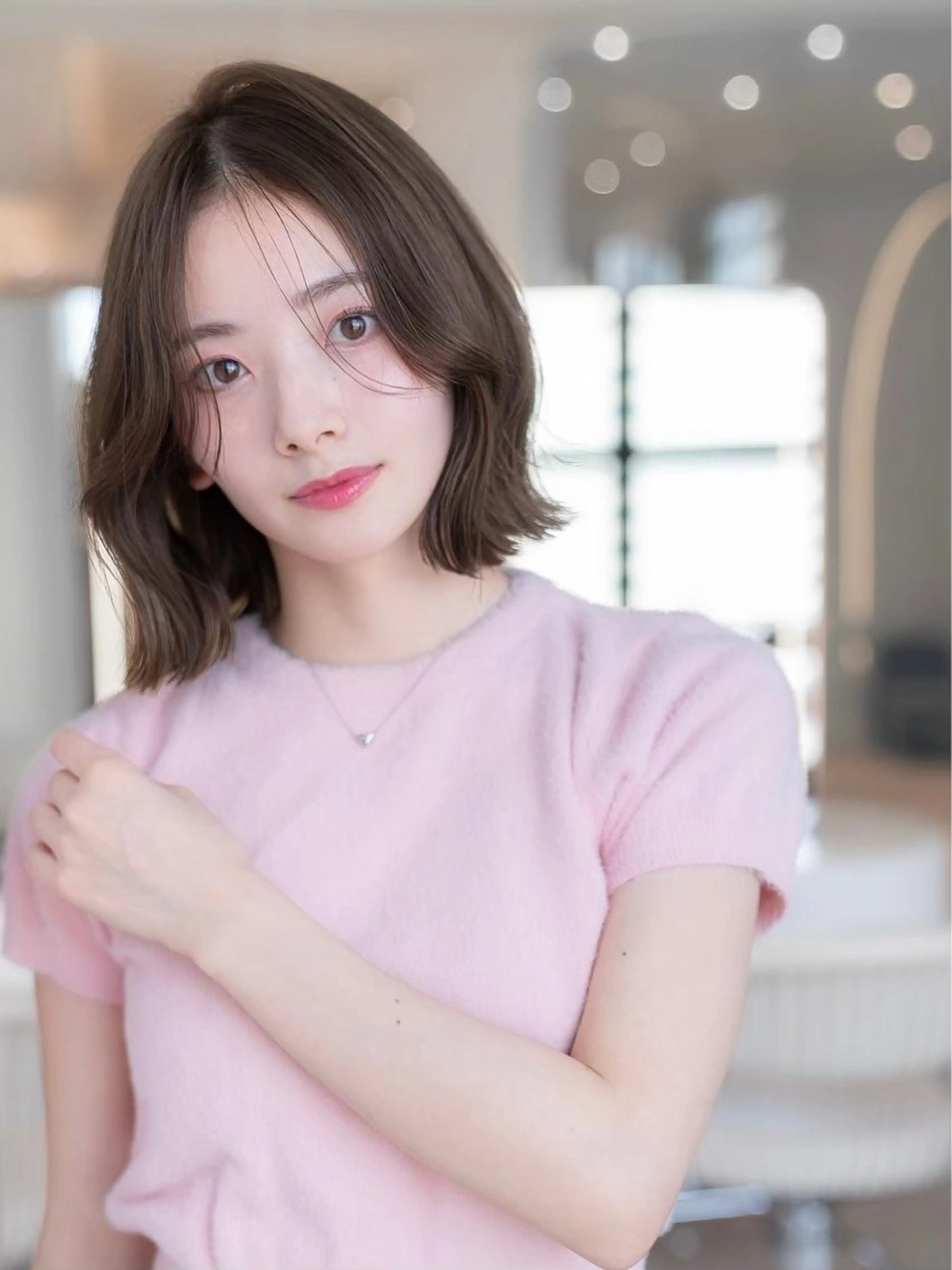 ミディアム カラー カット トリートメント 渋谷/レイヤーボブ・ 韓国ボブ特化/楓のヘアスタイル