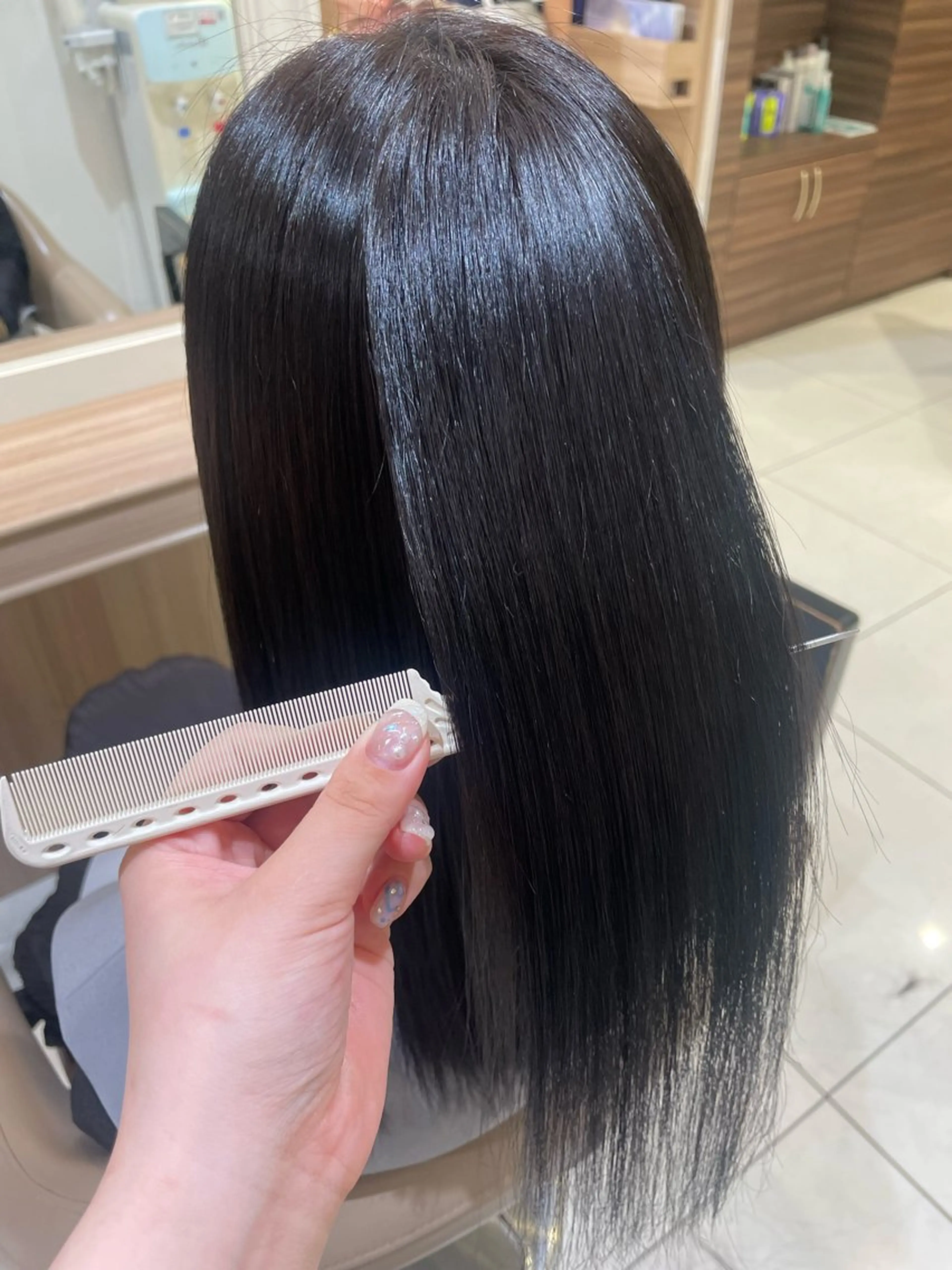 セミロング カラー パーマ カット ヘアカラー 縮毛矯正 韓国ヘアメイク🎀/ 縮毛矯正✨山本媛香のヘアスタイル
