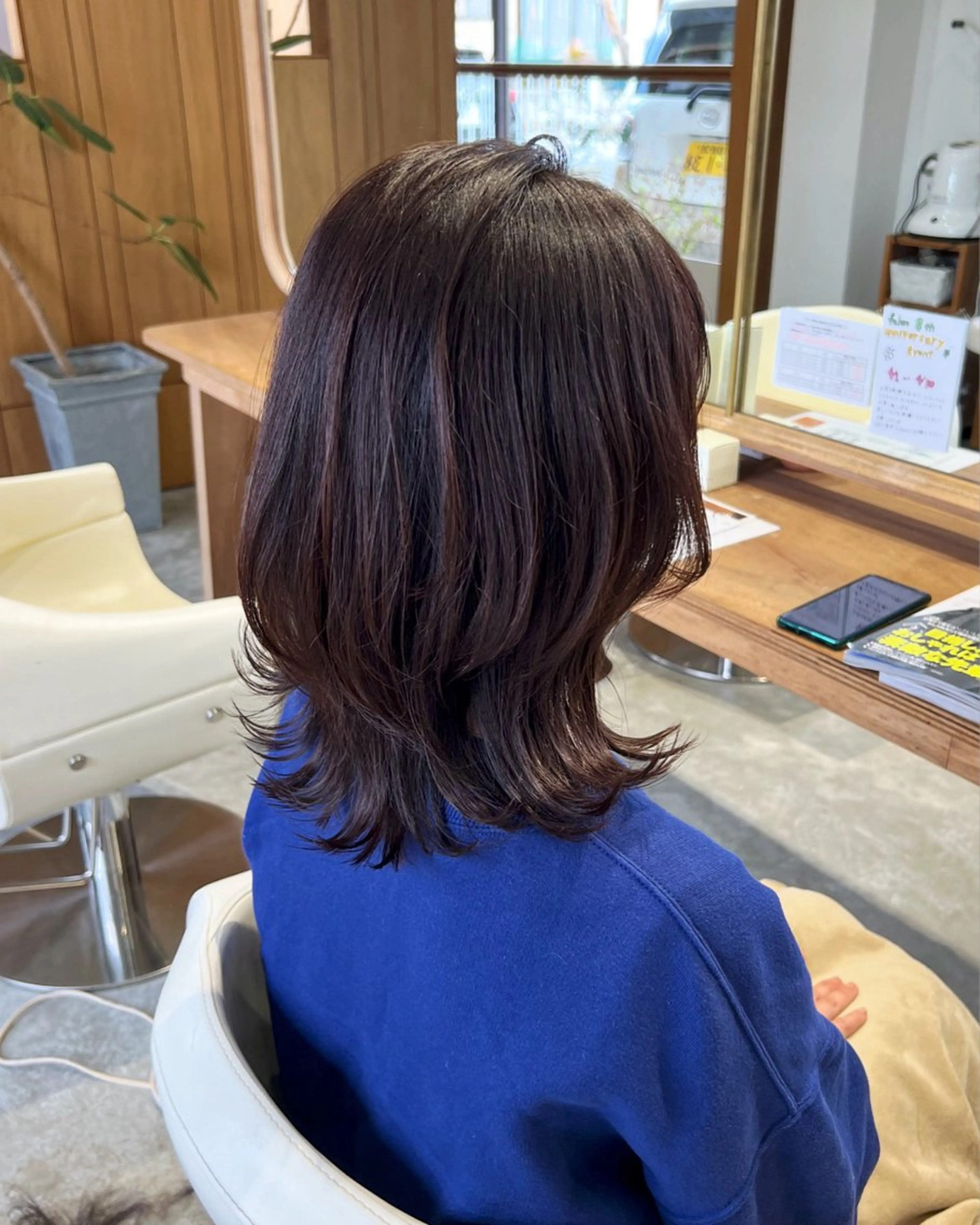 ミディアム カラー ミディアムレイヤー アッシュ ラベンダーカラー ラベンダーアッシュ レイヤーカット フラム所属・WATANABE MISAKIのヘアスタイル