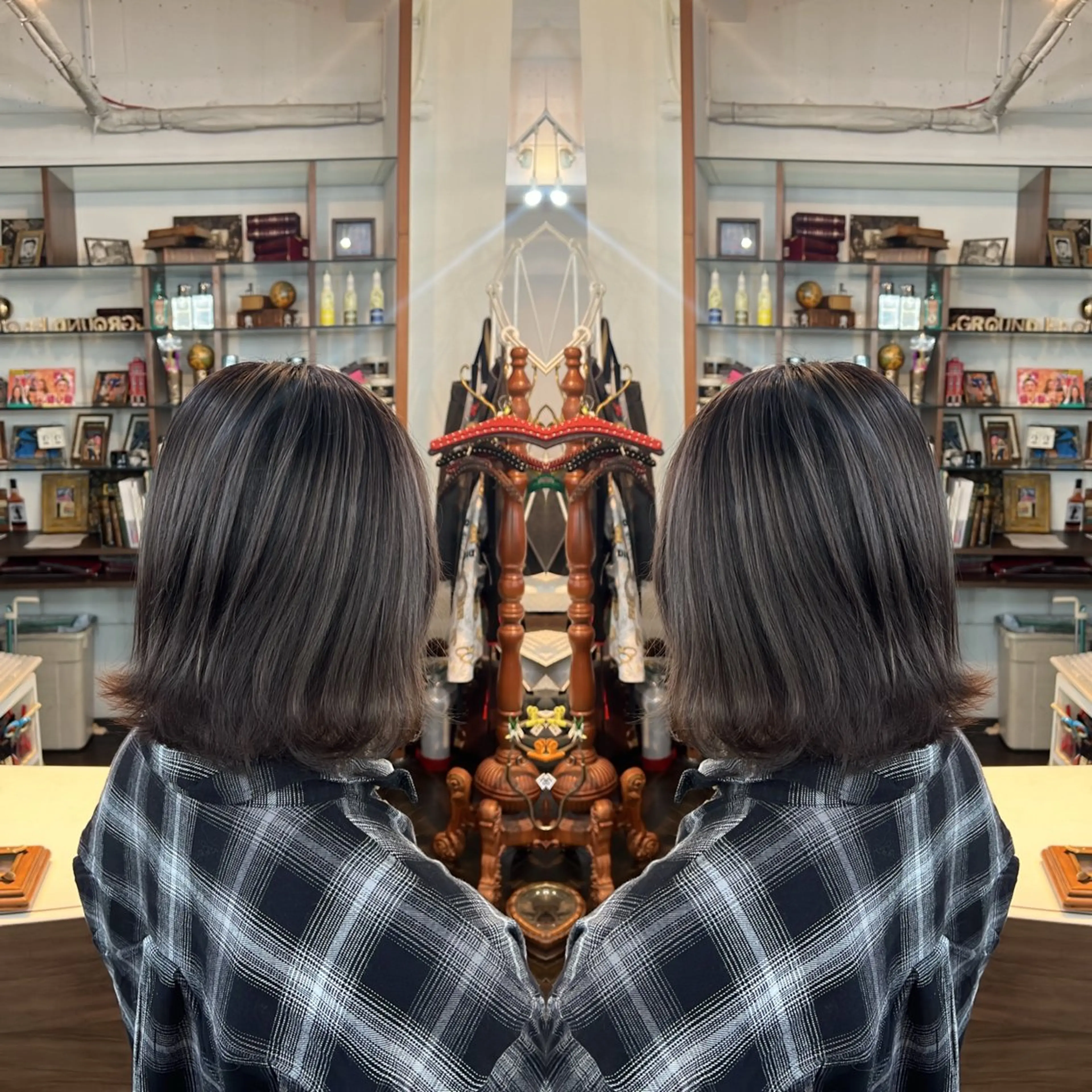 ショート カラー ヘアカラー トリートメント レイヤー/ボブ/ ミニボブ/AOIのヘアスタイル