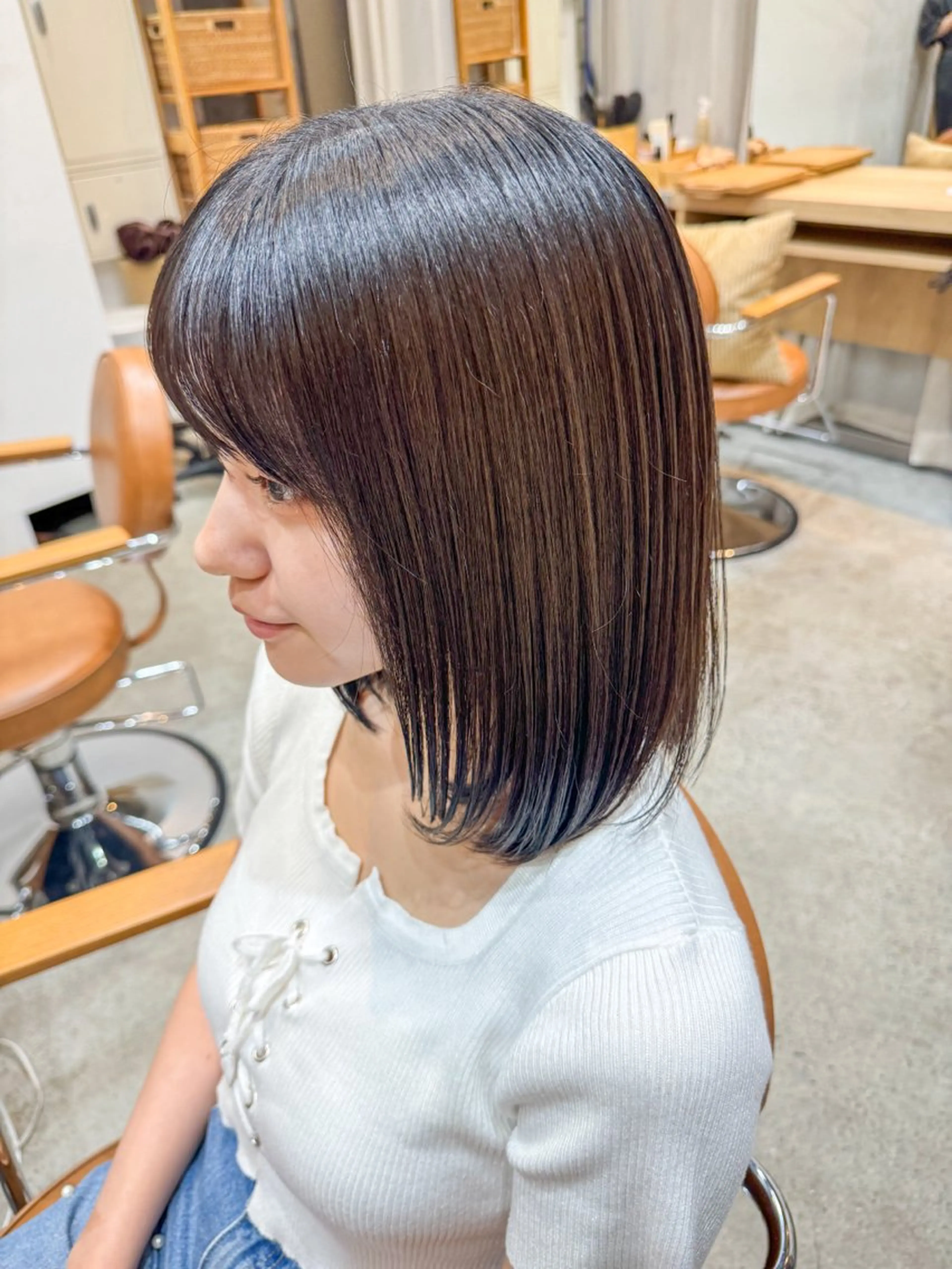 セミロング カラー 🌸暖色/ダブルカラ ー　sakura🌸のヘアスタイル
