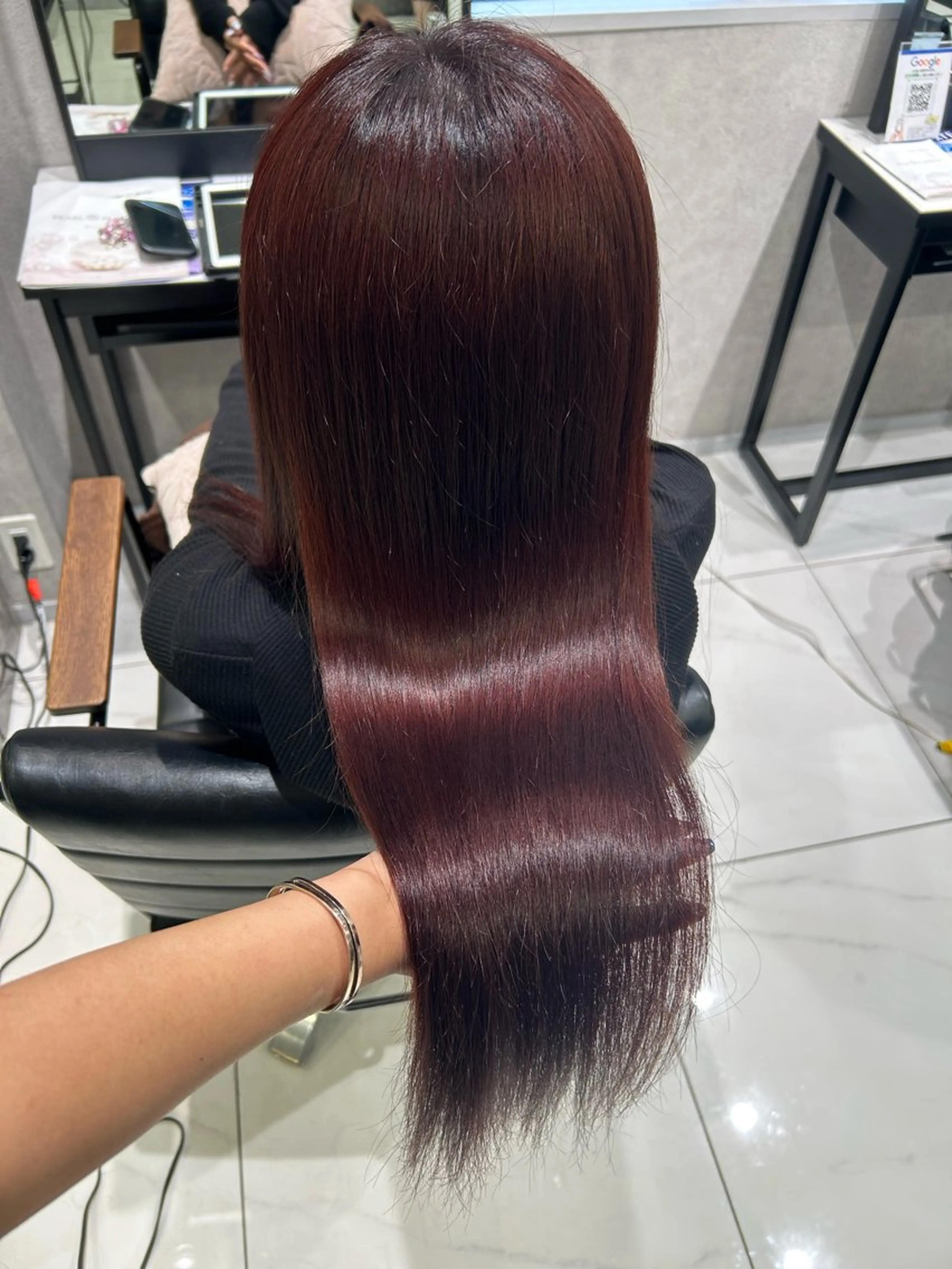 カラー ヘアカラー トリートメント 透明感カラー🩵 束感まつげ🪼海月のヘアスタイル