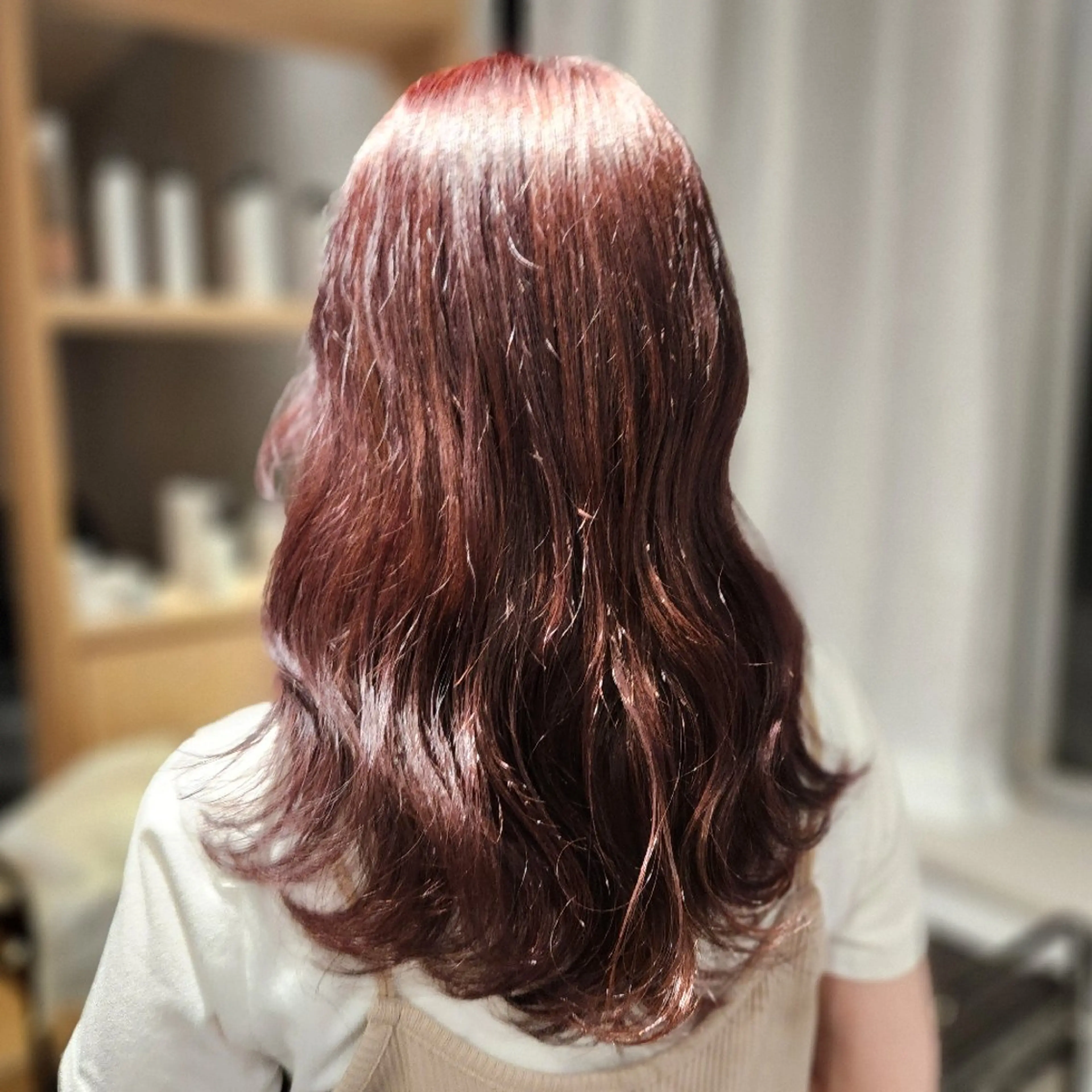 ミディアム カラー ピンクカラー ローズカラー O.hair designers所属・シールエクステ🎀 ホシノ🕒ユウカのヘアスタイル