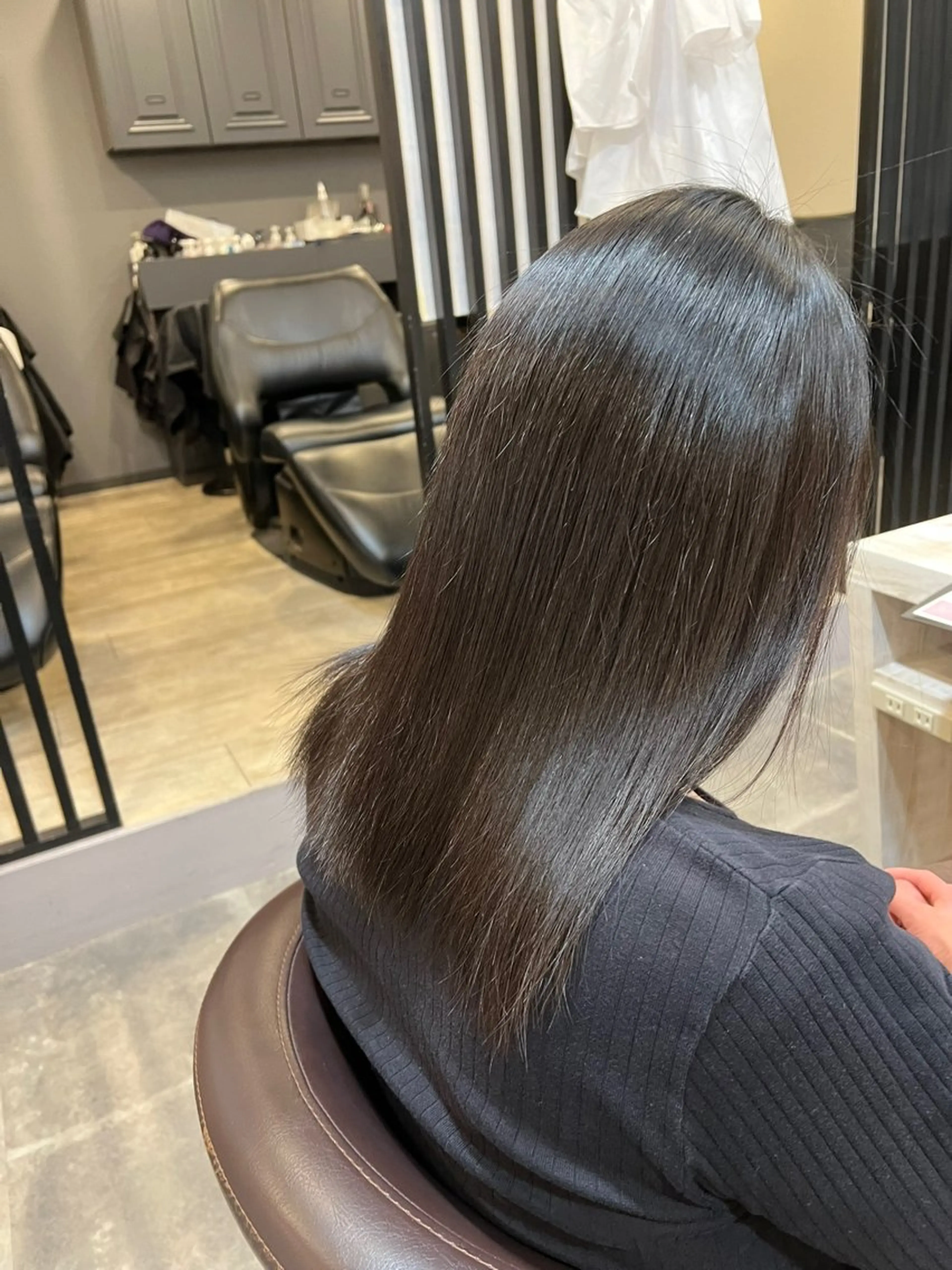 セミロング 縮毛矯正 縮毛矯正 まとまるツヤ髪カット ┆たんげ なるみのヘアスタイル