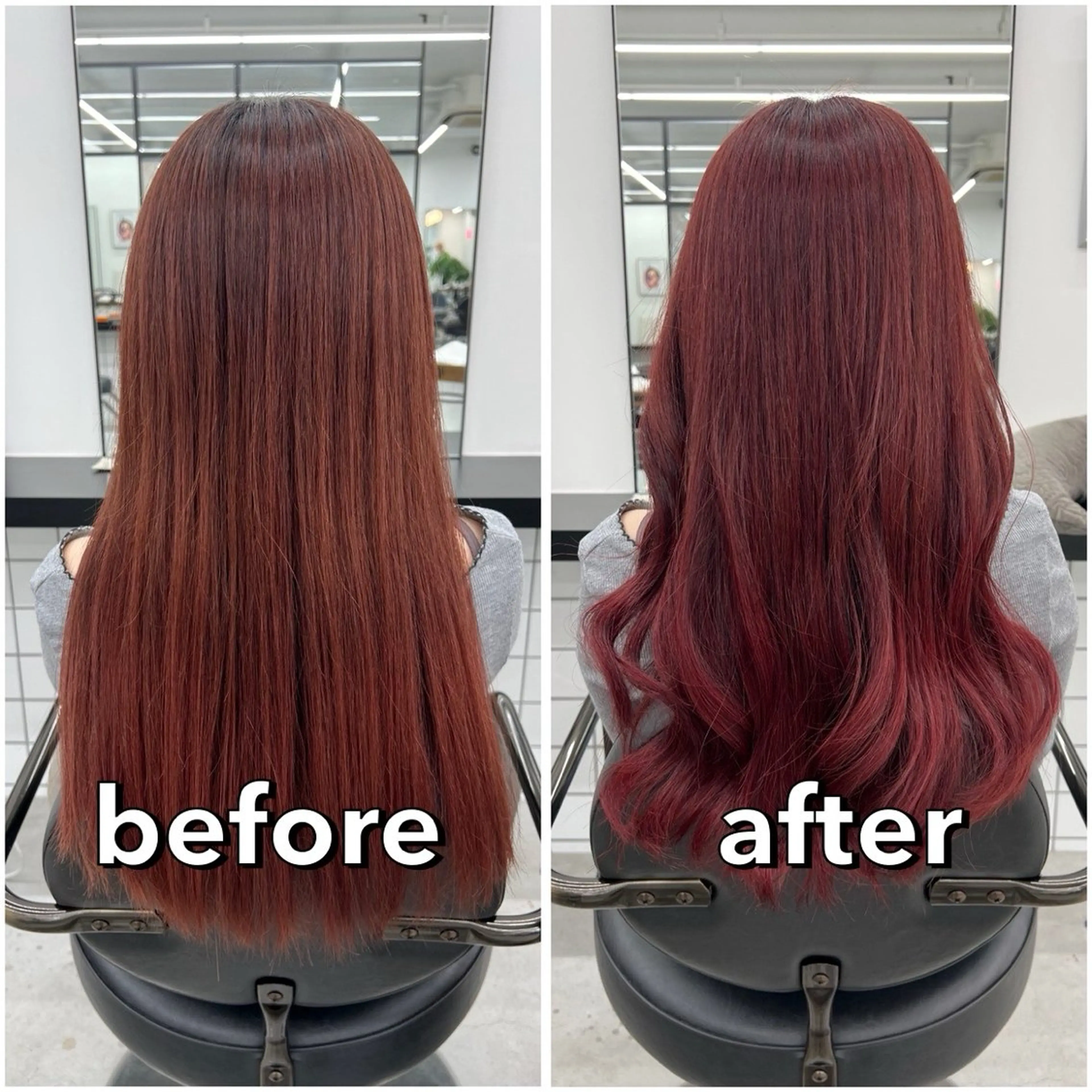 ロング カラー 透明感カラー レッドカラー 髪質改善 トリートメント ヘアカラー トリートメント あすか JILLSTUDIOのヘアスタイル