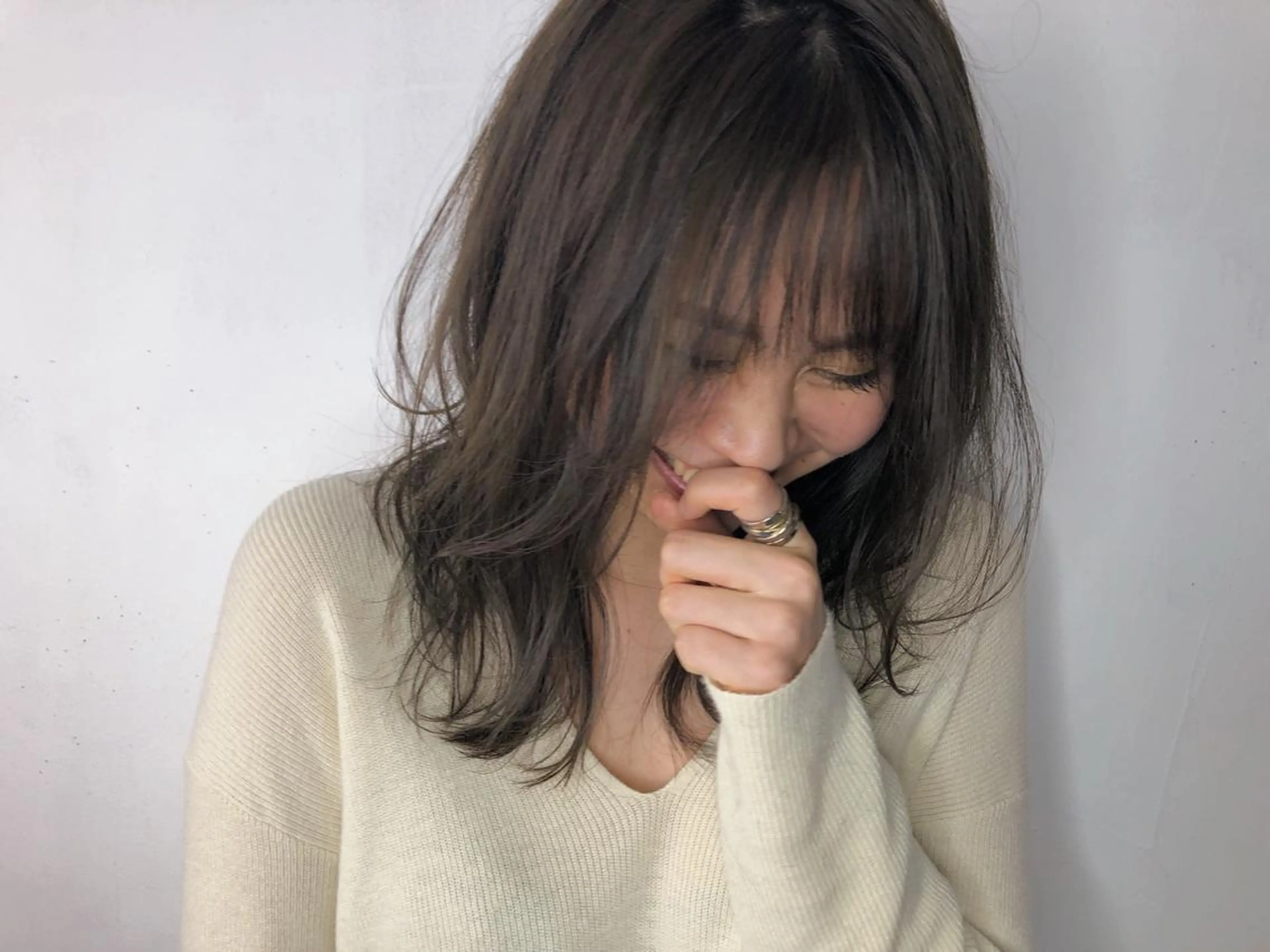 ミディアム カット ヘアカラー 関 京磨のヘアスタイル