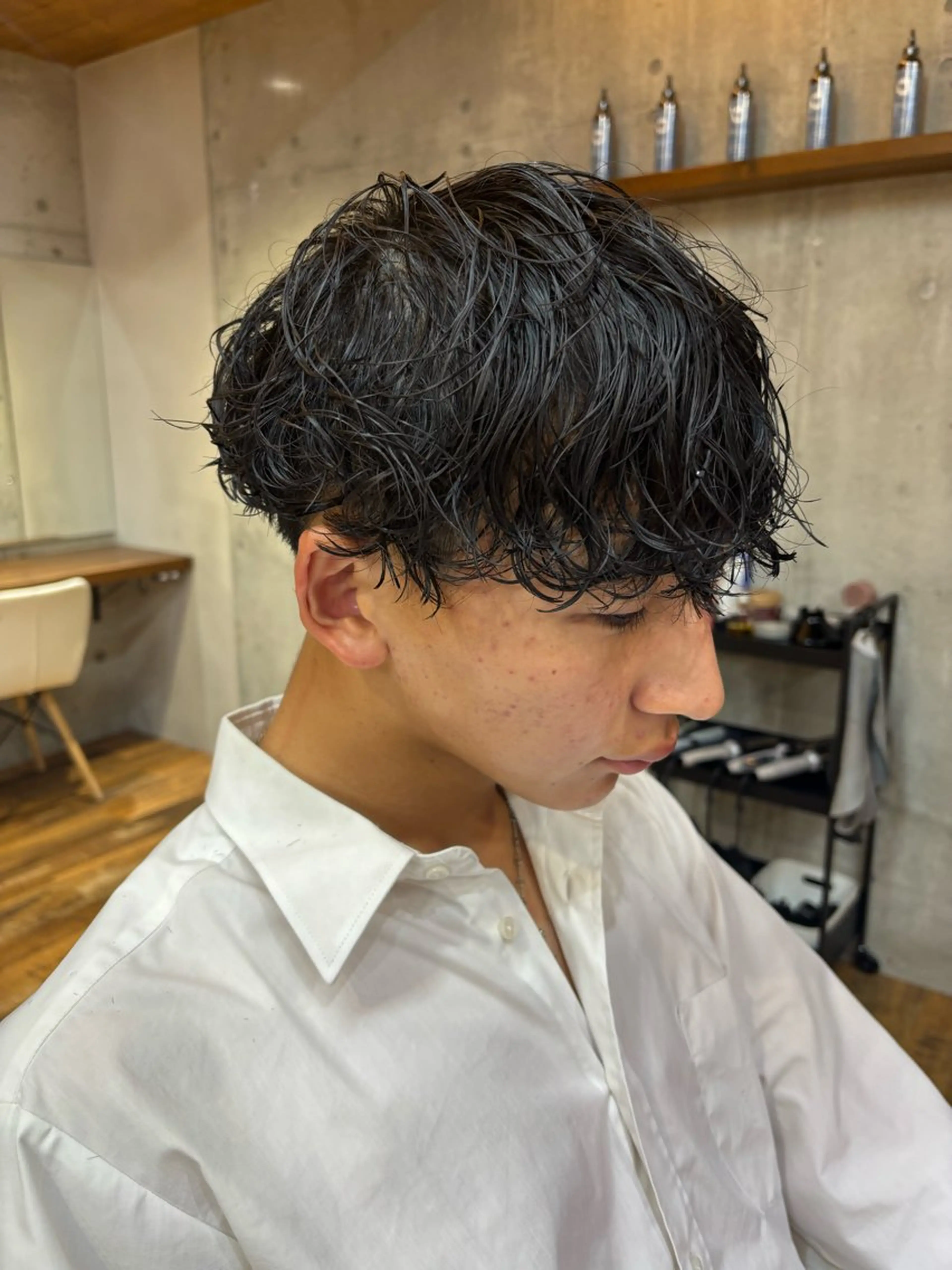 ミディアム カット パーマ ♥️ボブ/ベージュ /オリーブ/mahoのヘアスタイル