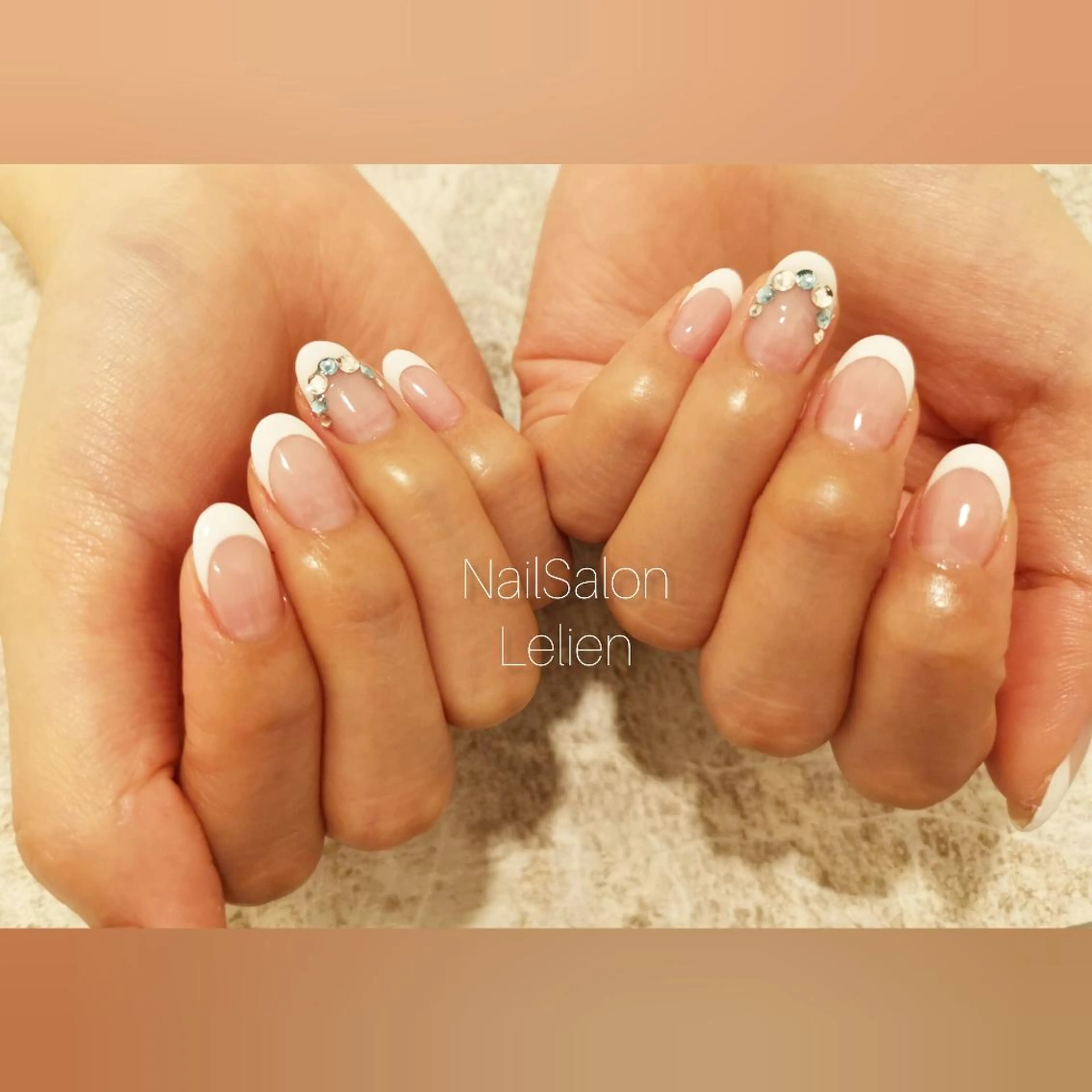 ネイル フレンチネイル ハンドネイル 人気エリア💖完全個室【ルリエ】所属・ネイルサロン Lelienルリエのネイルデザイン