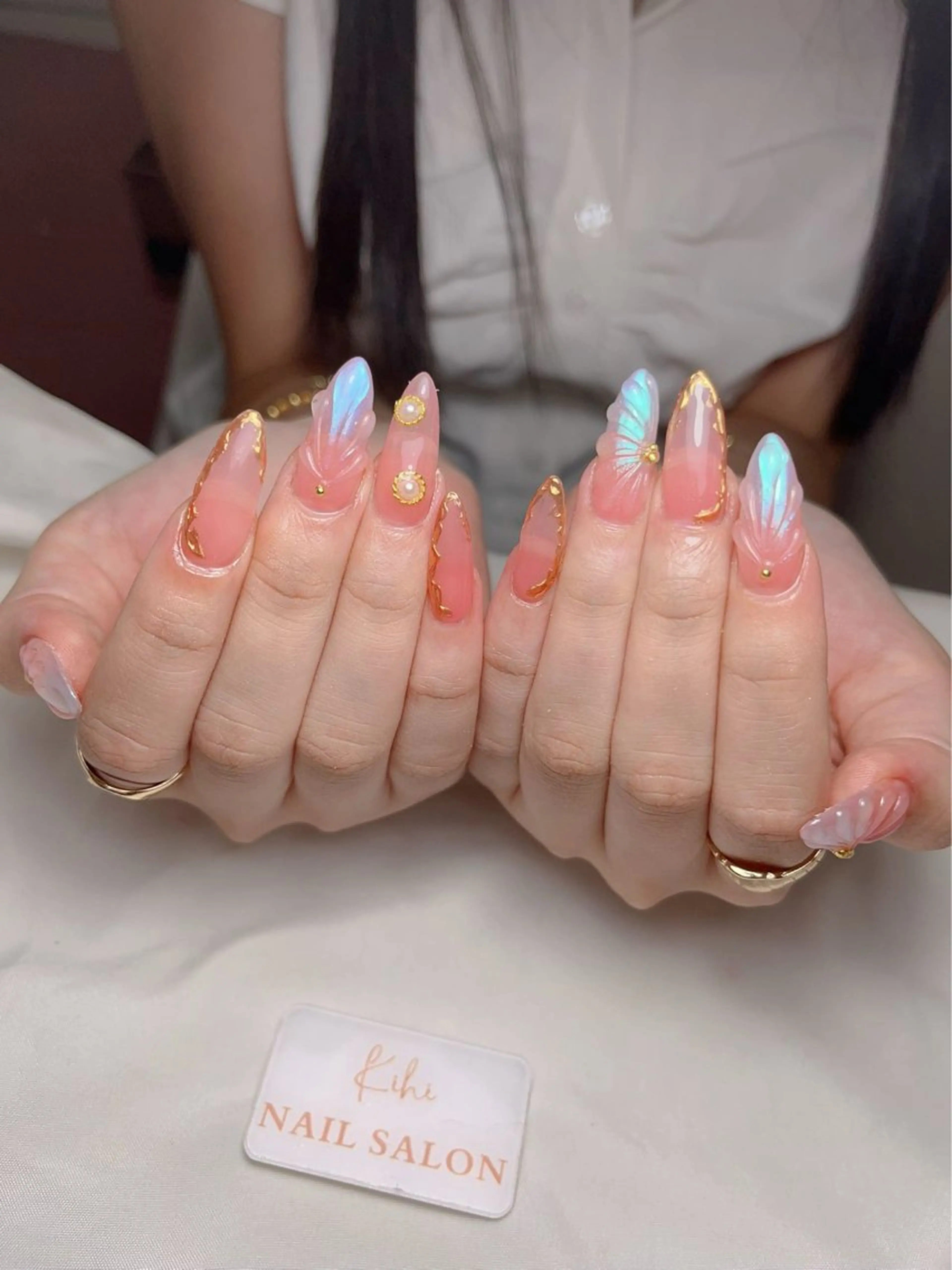 ネイル アートネイル フレンチネイル ジェルネイル グラデーション 韓国ネイル ハンドネイル ハンドケア Nail Salon Kihi さくらのネイルデザイン