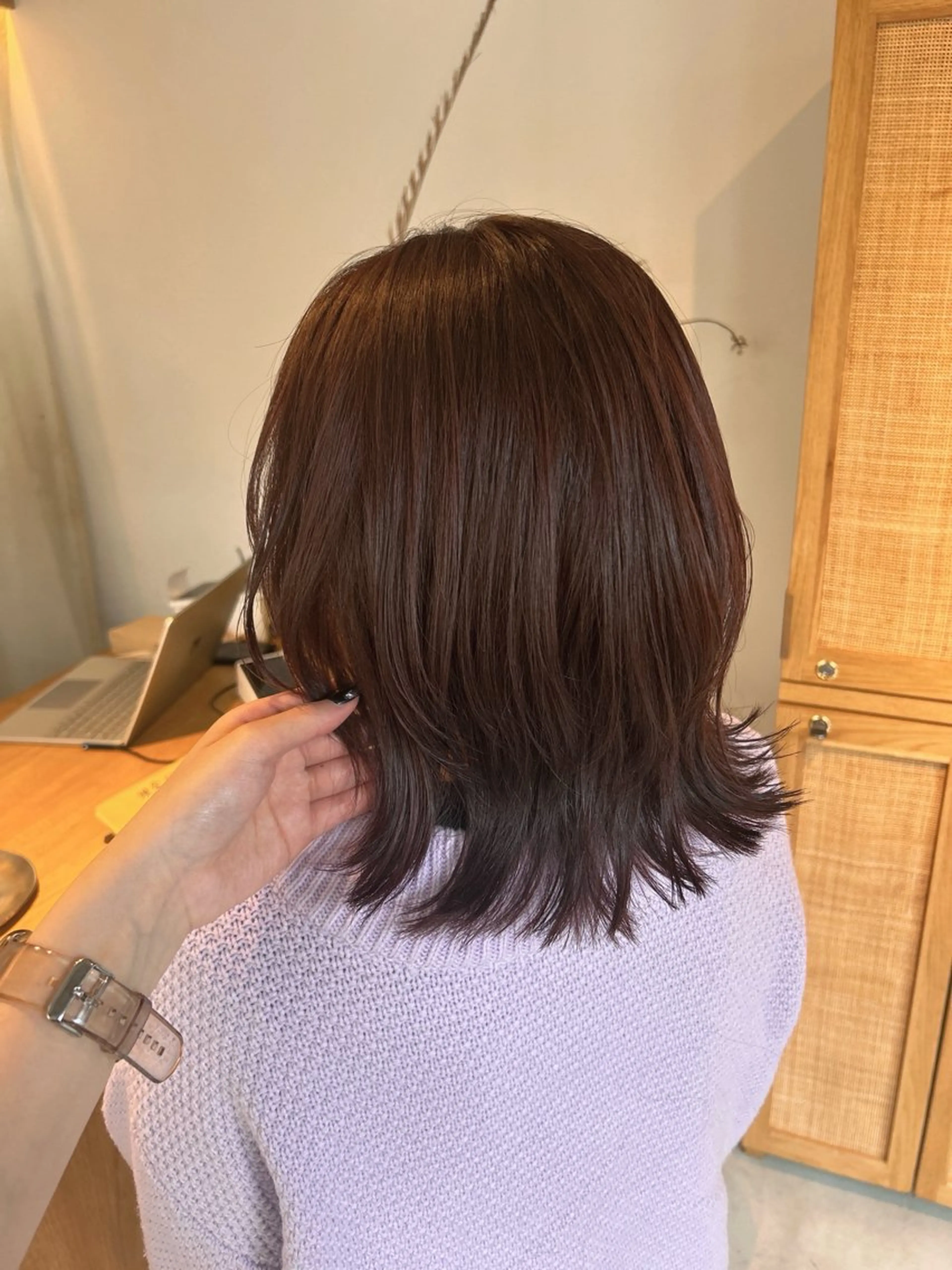ミディアム カラー pele 梅田所属・PELEハイトーン shinobuのヘアスタイル