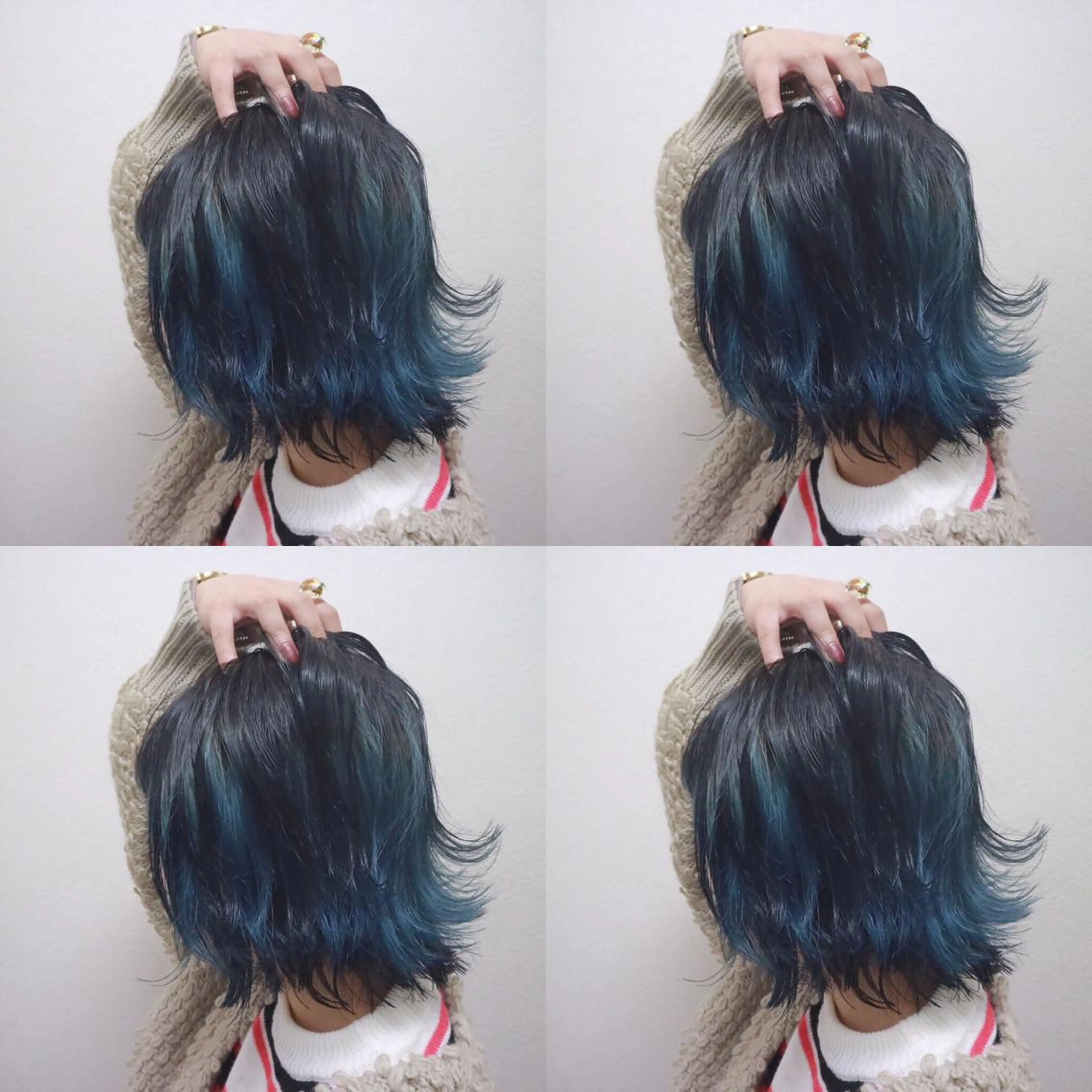 ショート カラー ブルーカラー JIL BLAN 京都のヘアスタイル