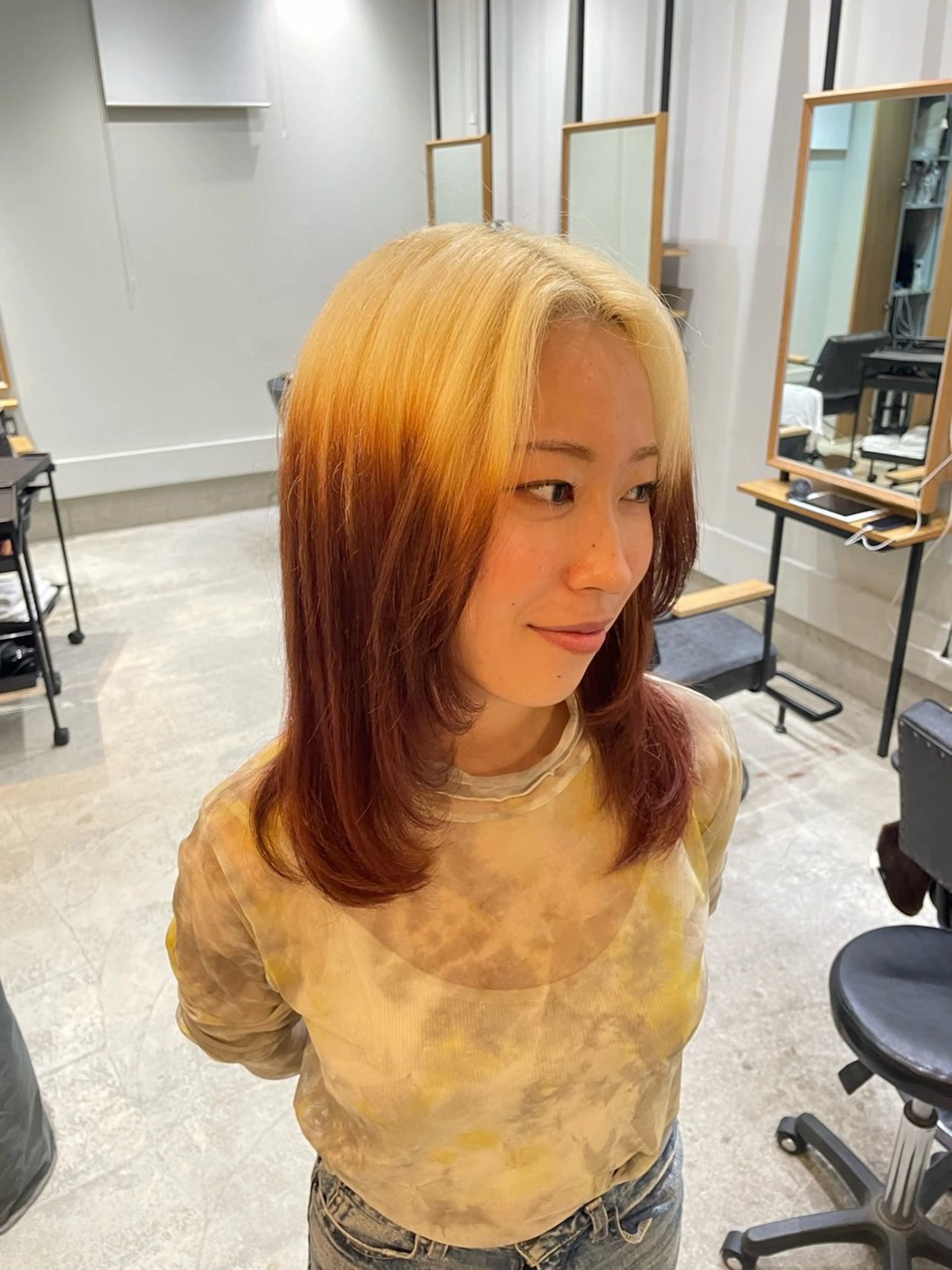 ロング ボブ/デザインカラー 鎌倉/MIHO🌼のヘアスタイル