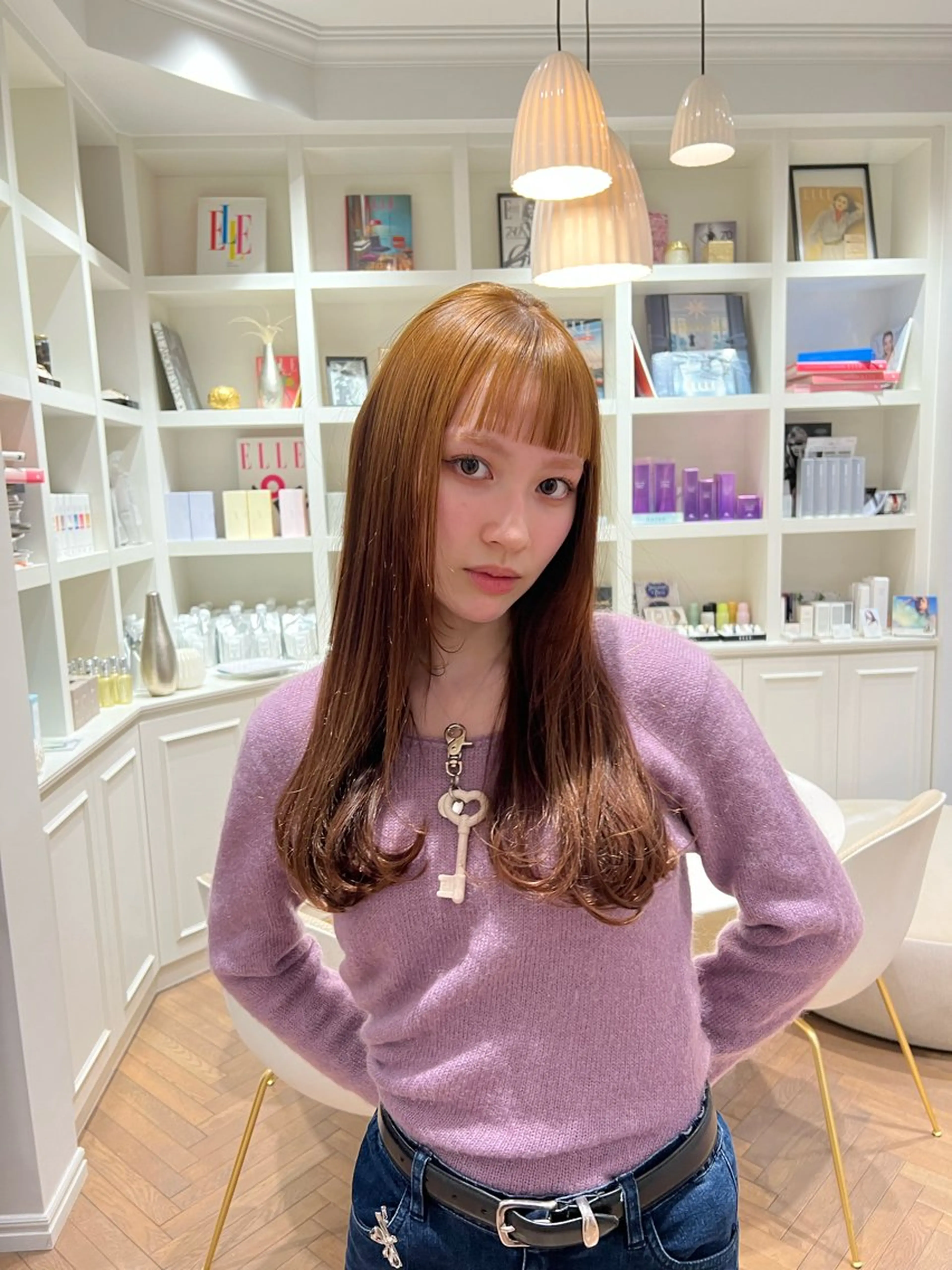 ロング カラー ヘアアレンジ ブリーチ ブリーチなしカラー カット ヘアカラー トリートメント 似合わせ/レイヤー 💟SAEのヘアスタイル