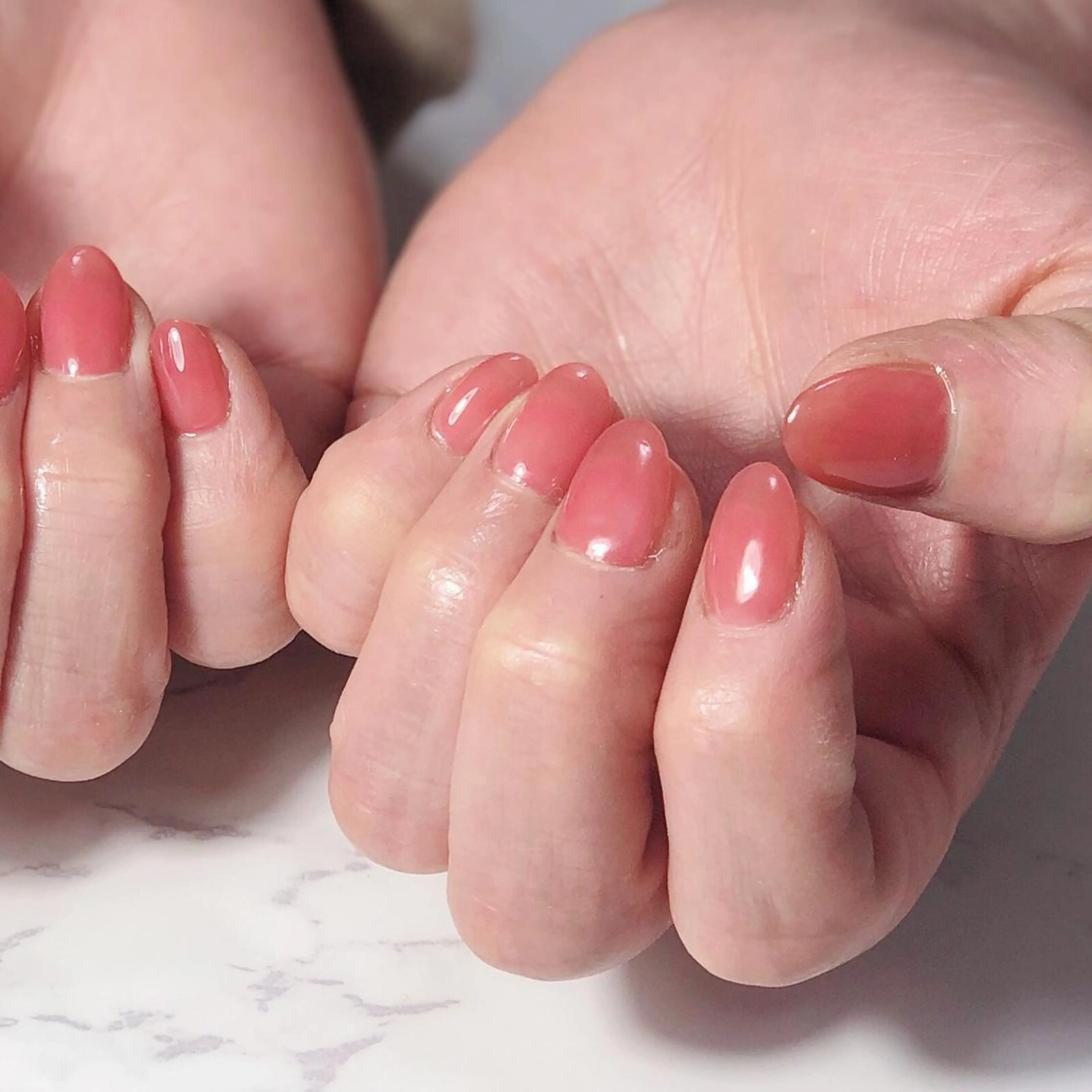 ネイル ジェルネイル オフィスネイル ワンカラーネイル 辻野 和枝のネイルデザイン