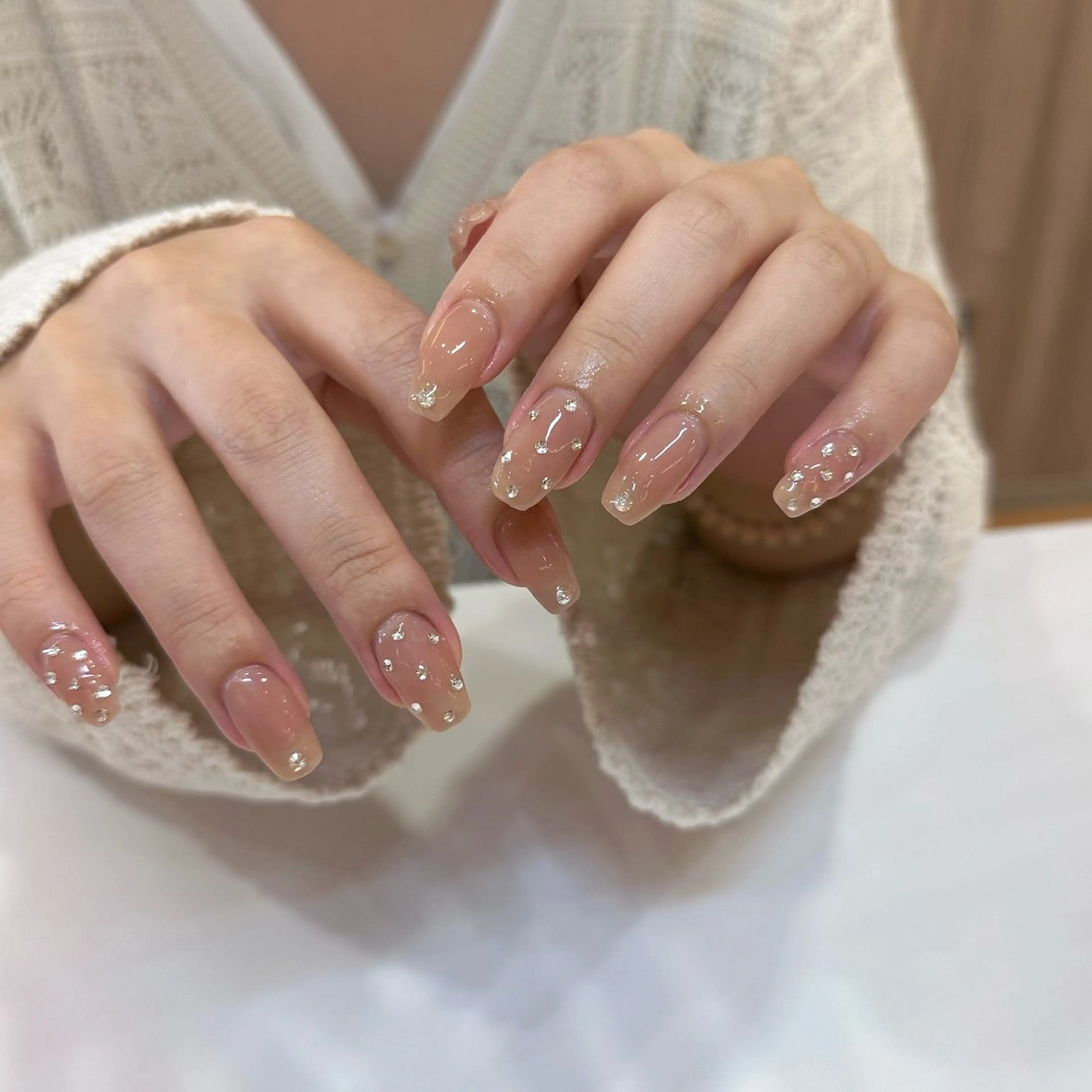 ネイル ハンドネイル 𝕄𝕚𝕪𝕦🤍 自由が丘⌇パラジェルのネイルデザイン