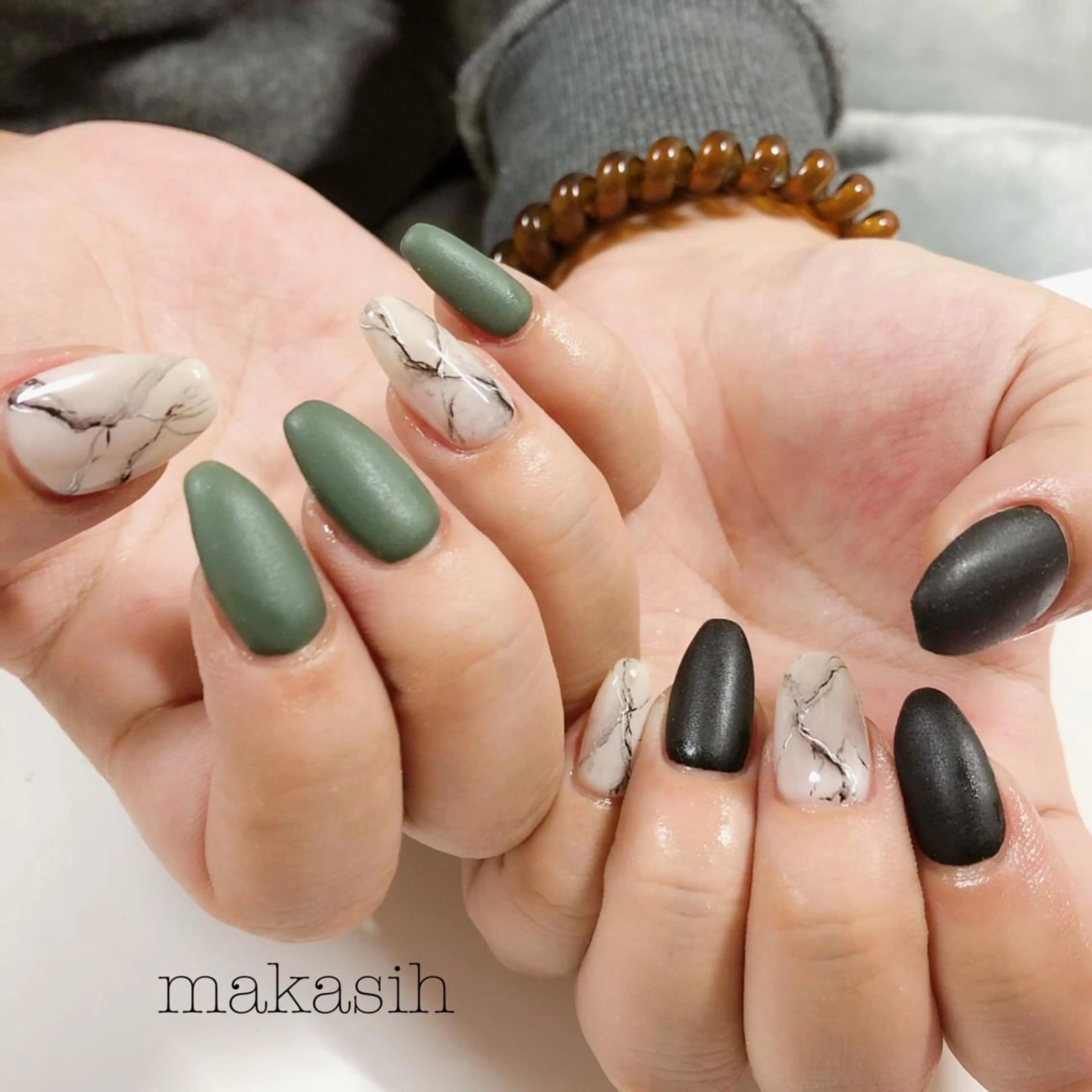 ネイル 大理石ネイル(マーブル) マットネイル 濱田 美菜子のエステ・リラクイメージ
