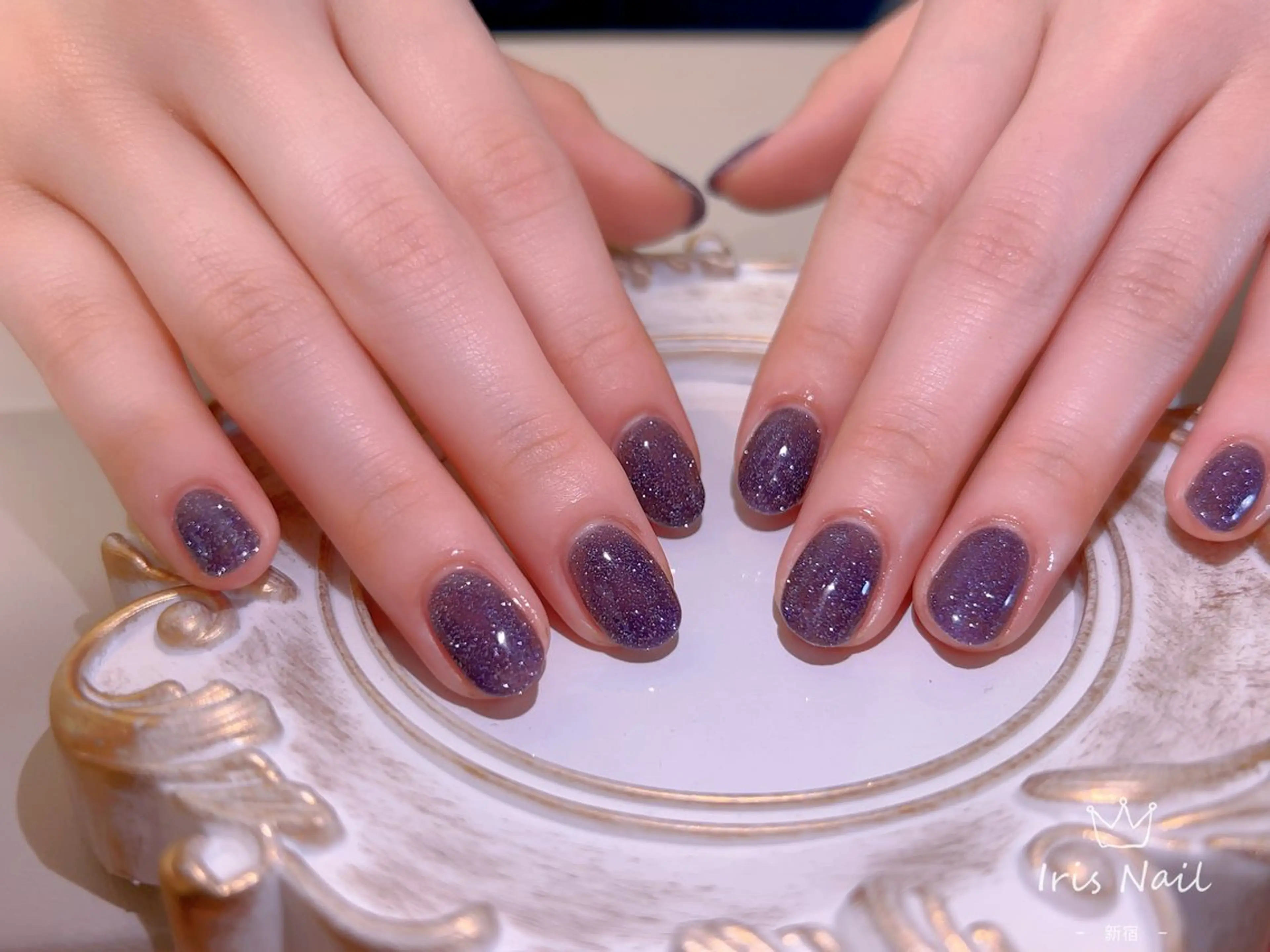 ネイル フレンチネイル ジェルネイル グラデーション 韓国ネイル マグネットネイル 【長さ出し】 IRIS NAILのネイルデザイン