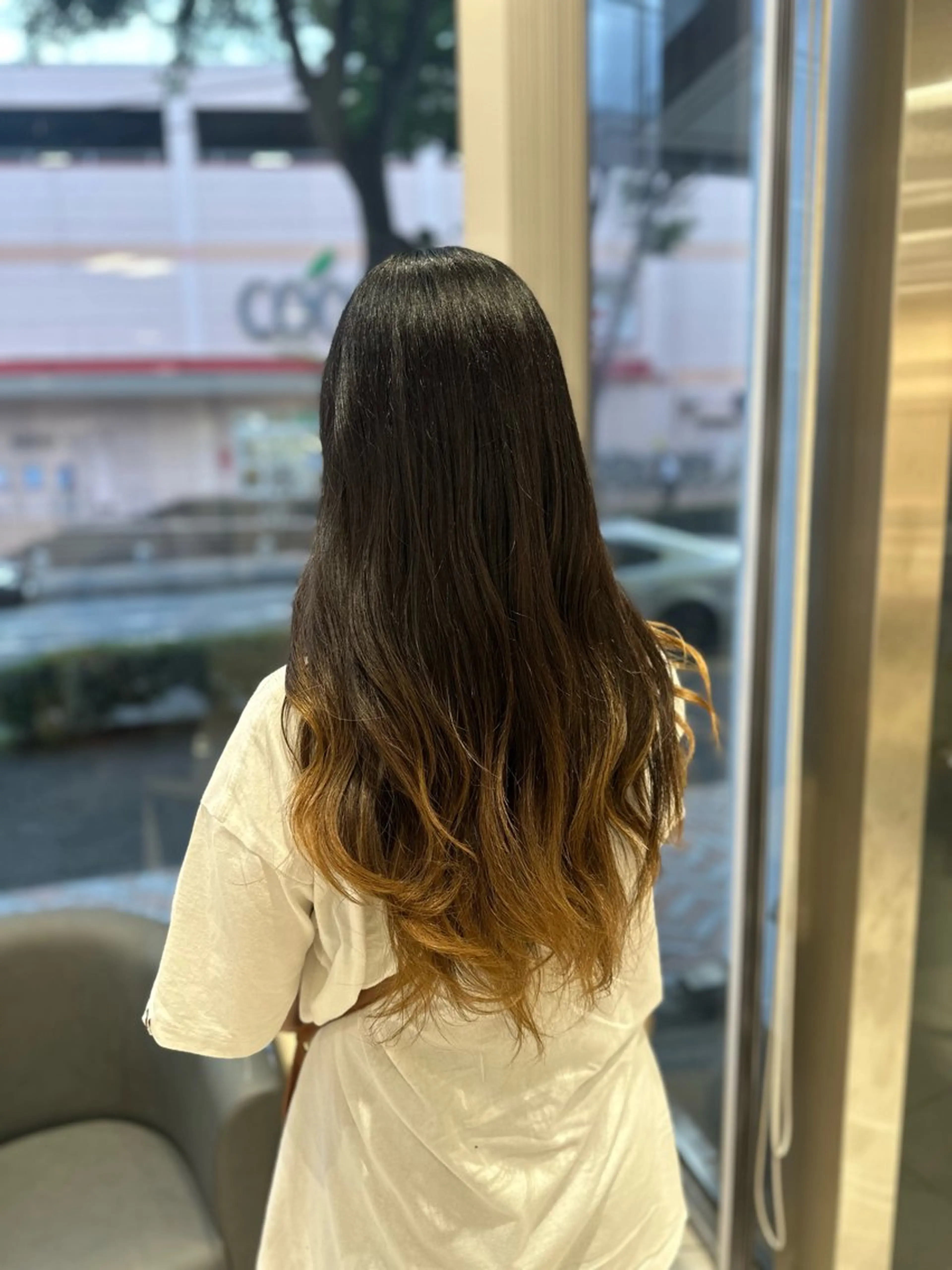 ロング トリートメント ヘアカラー トリートメント クロスパーマ/うる艶 カラー/Kurumiのヘアスタイル
