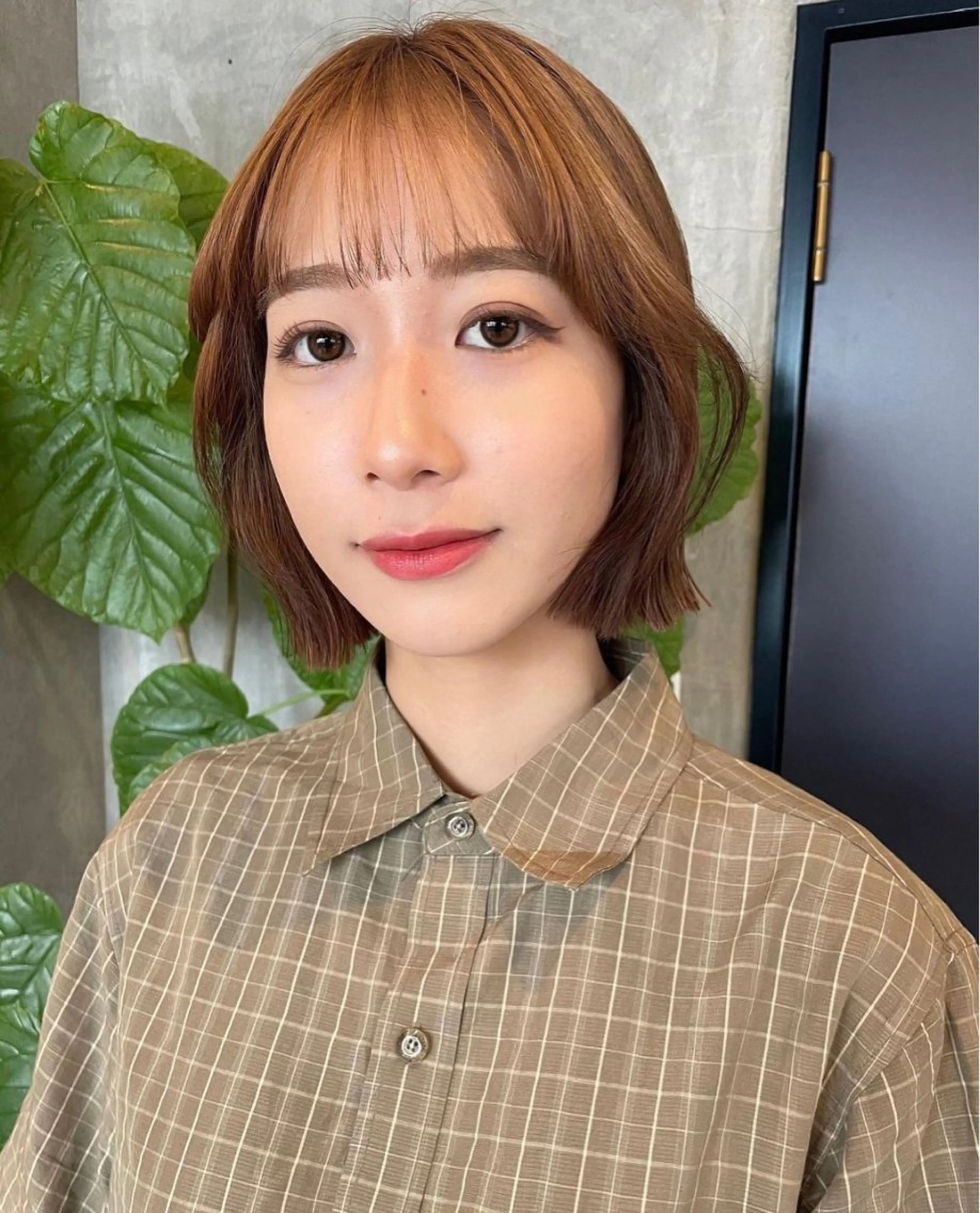 ミディアム カラー くびれヘア カット ヘアカラー risako🇰🇷 韓国ヘア/レイヤーのヘアスタイル