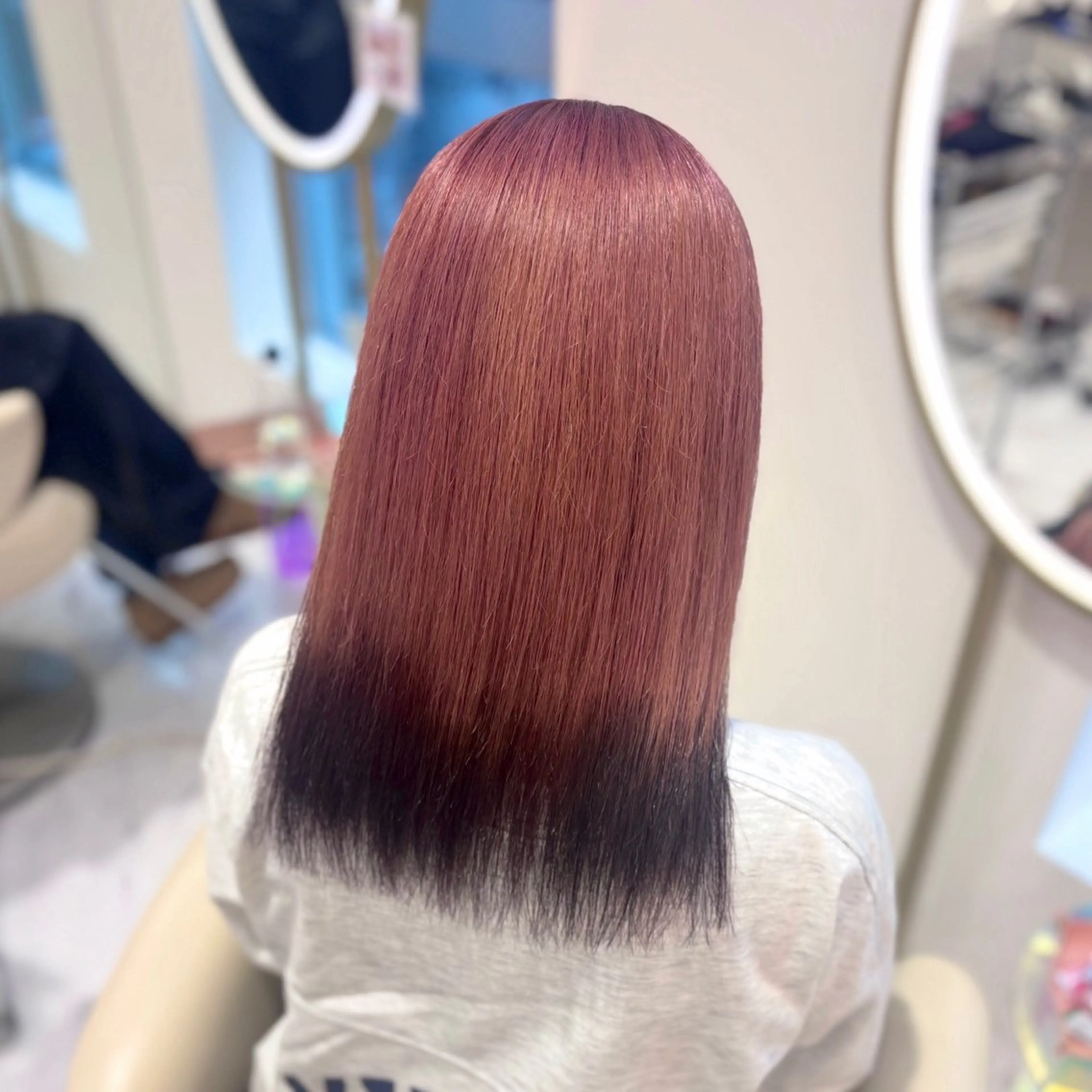 ミディアム カラー ブロンド ブラウンカラー ピンクカラー Ayu🍯/名駅/ブ リーチカラー/ヘアメのヘアスタイル