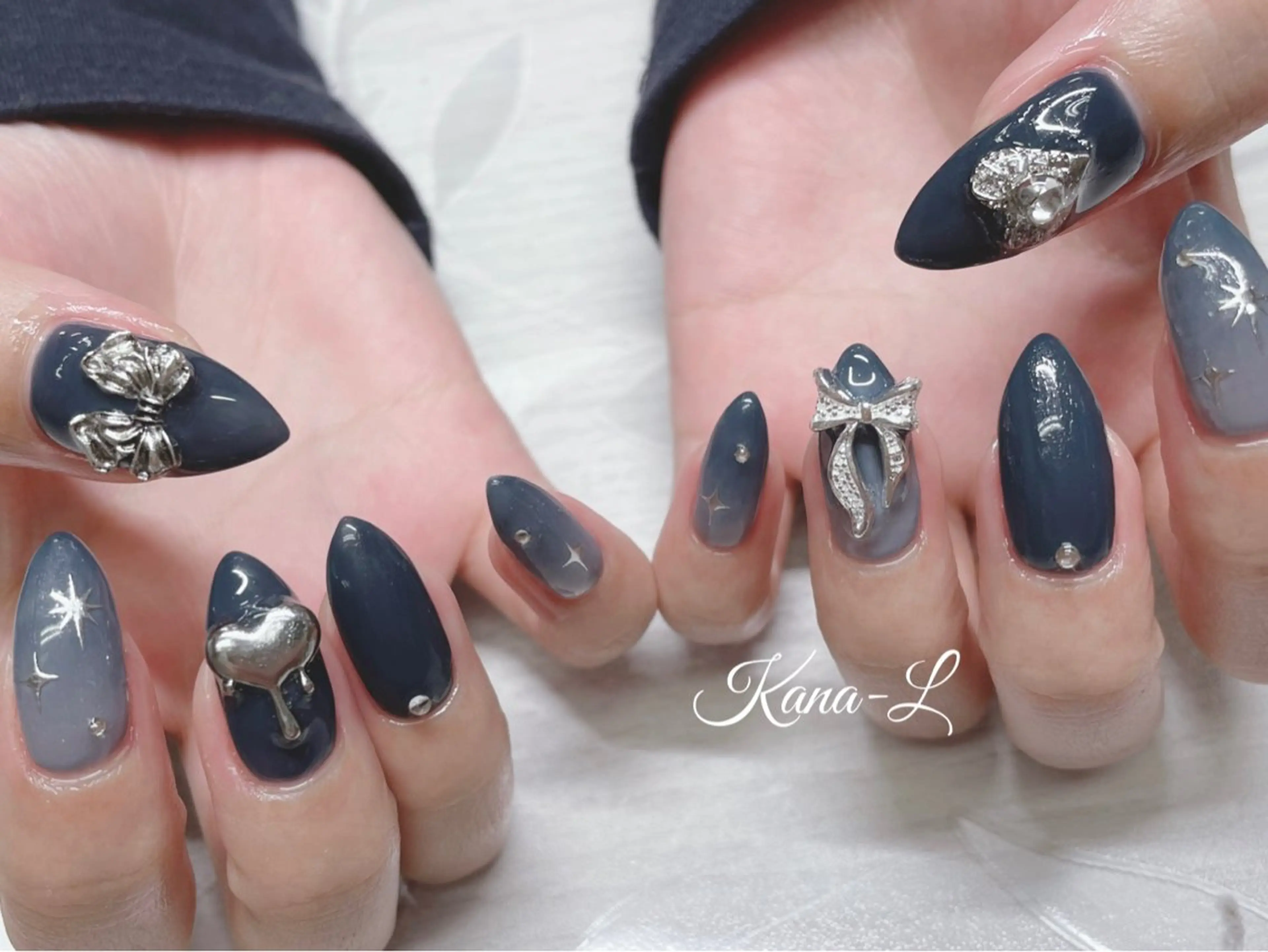 ネイル ジェルネイル グラデーション ハート パラジェル 芦辺 香奈のネイルデザイン