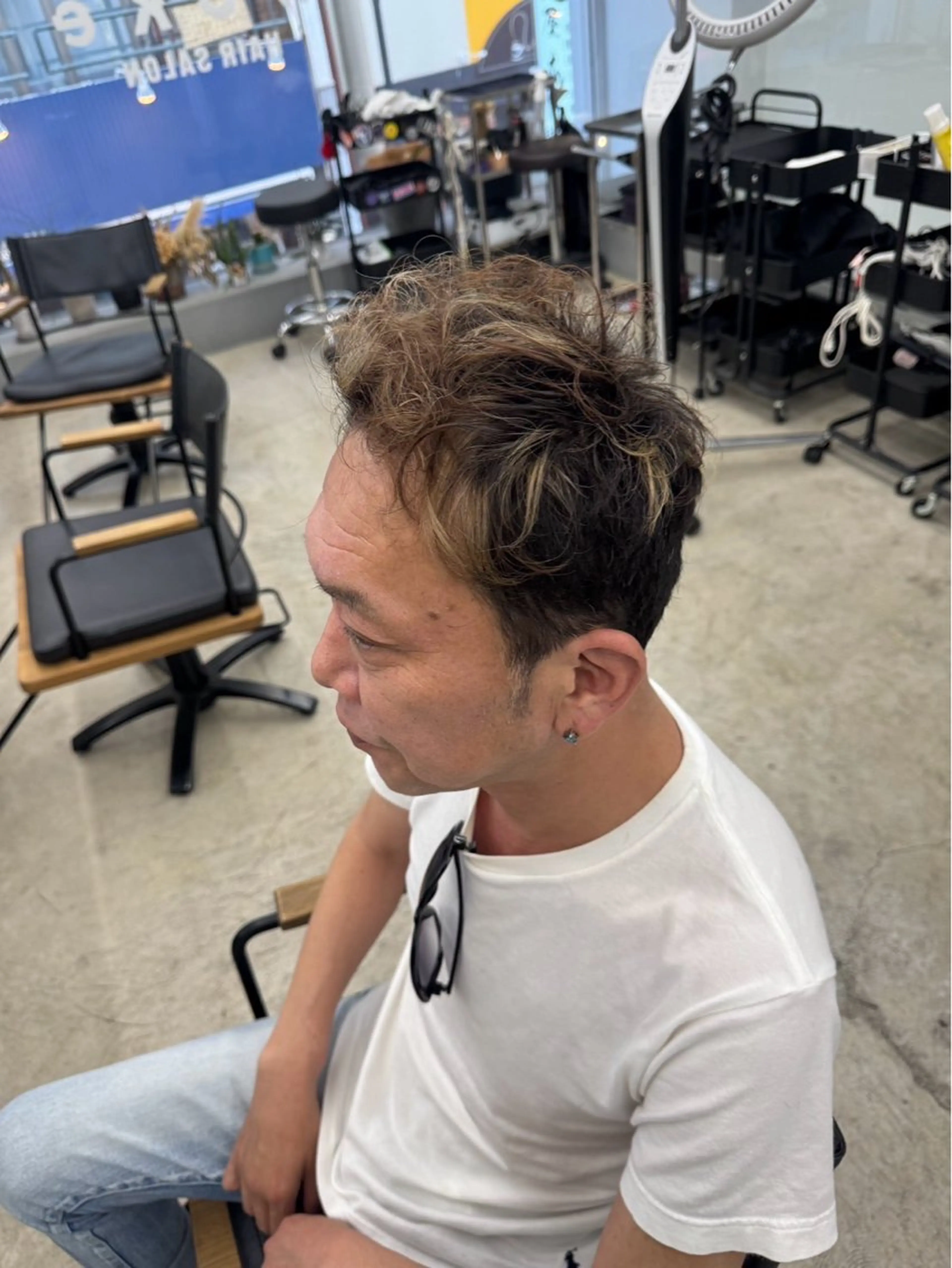 ショート カラー カット ヘアカラー メンズ専門サロン wokeのヘアスタイル