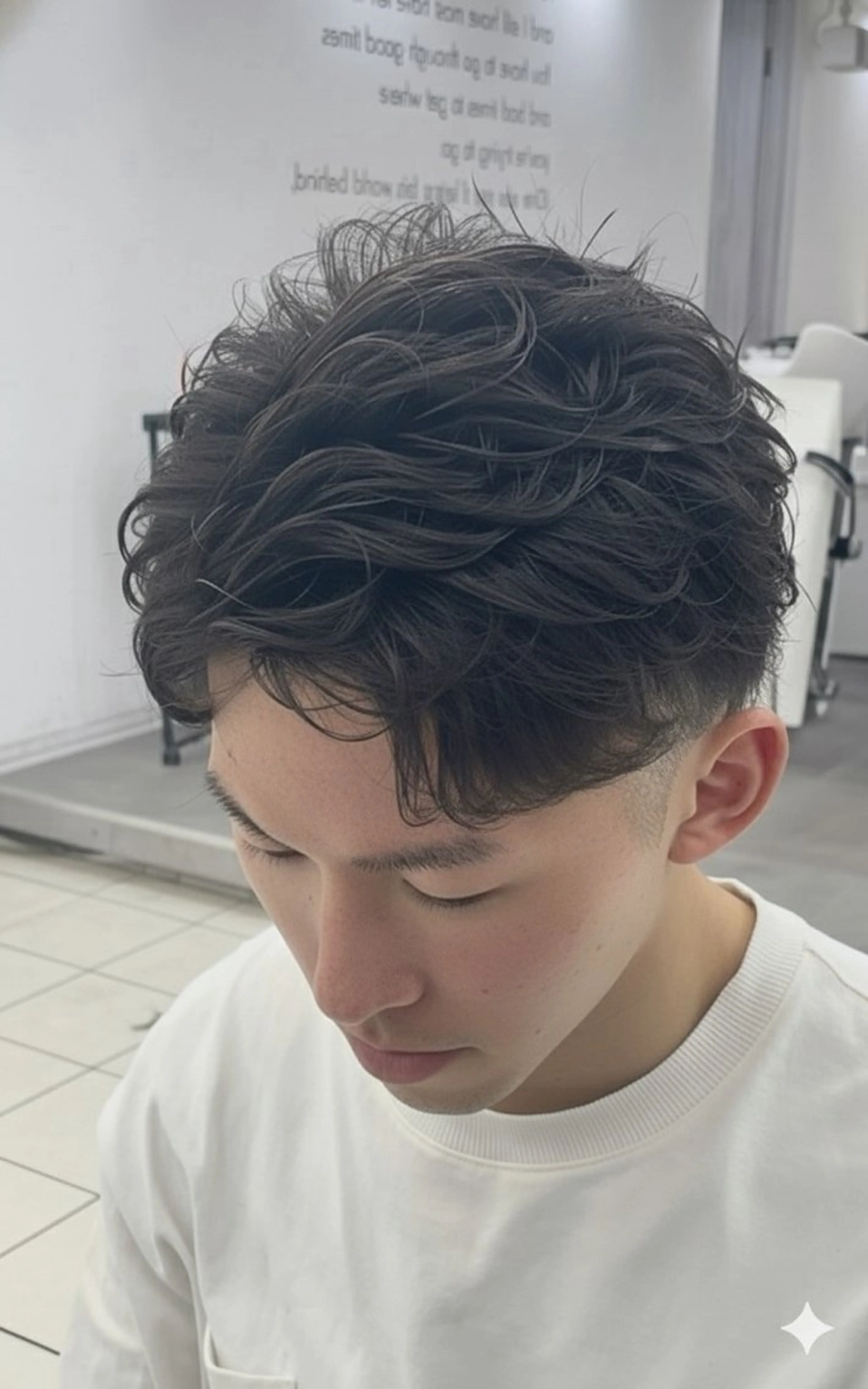 パーマ カット パーマ 成瀬メンズ パーマ清水大隼のヘアスタイル