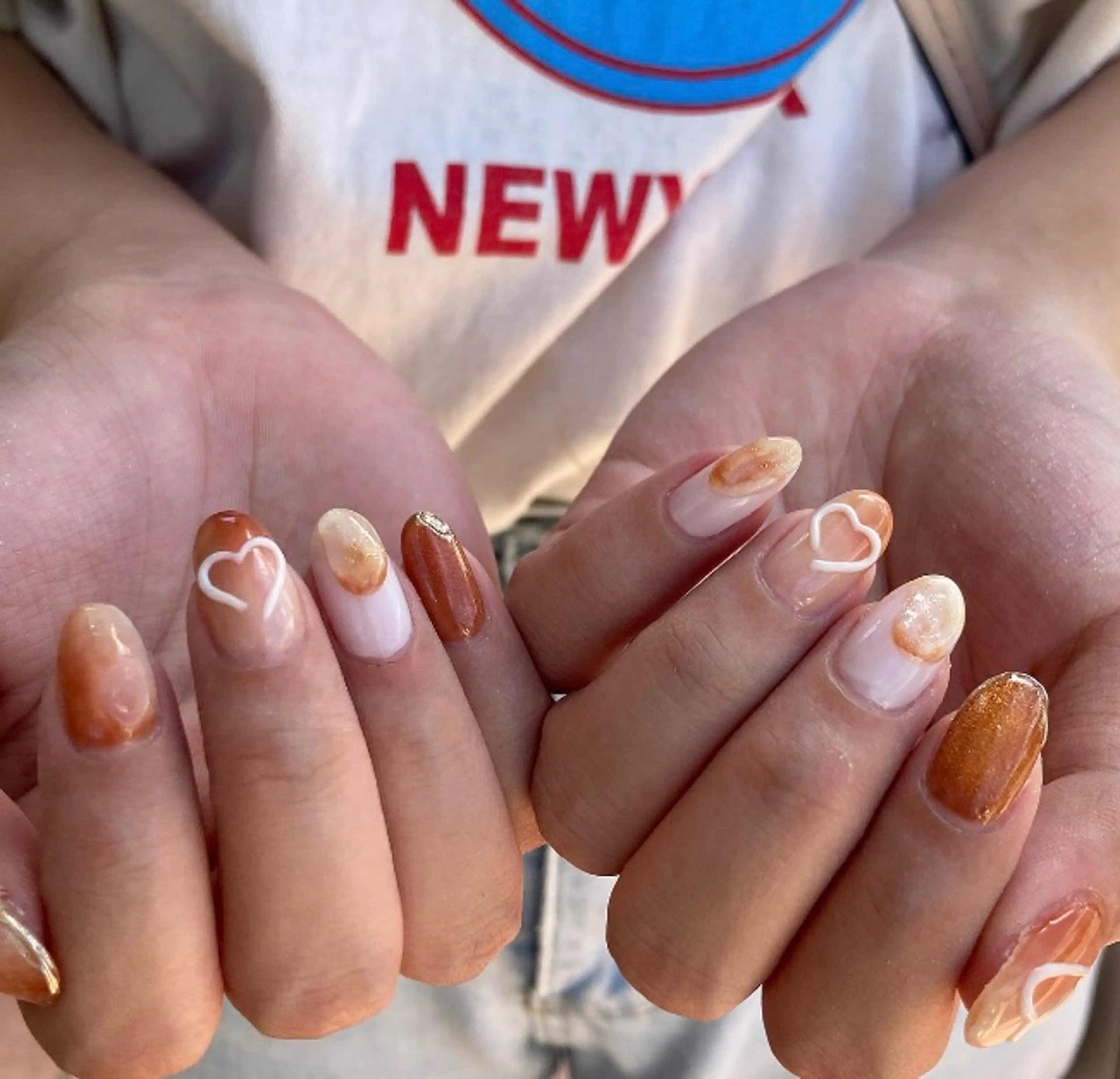 ネイル ハート ぷっくりネイル NAILSALON NUIT.[ニュイ]のネイルデザイン