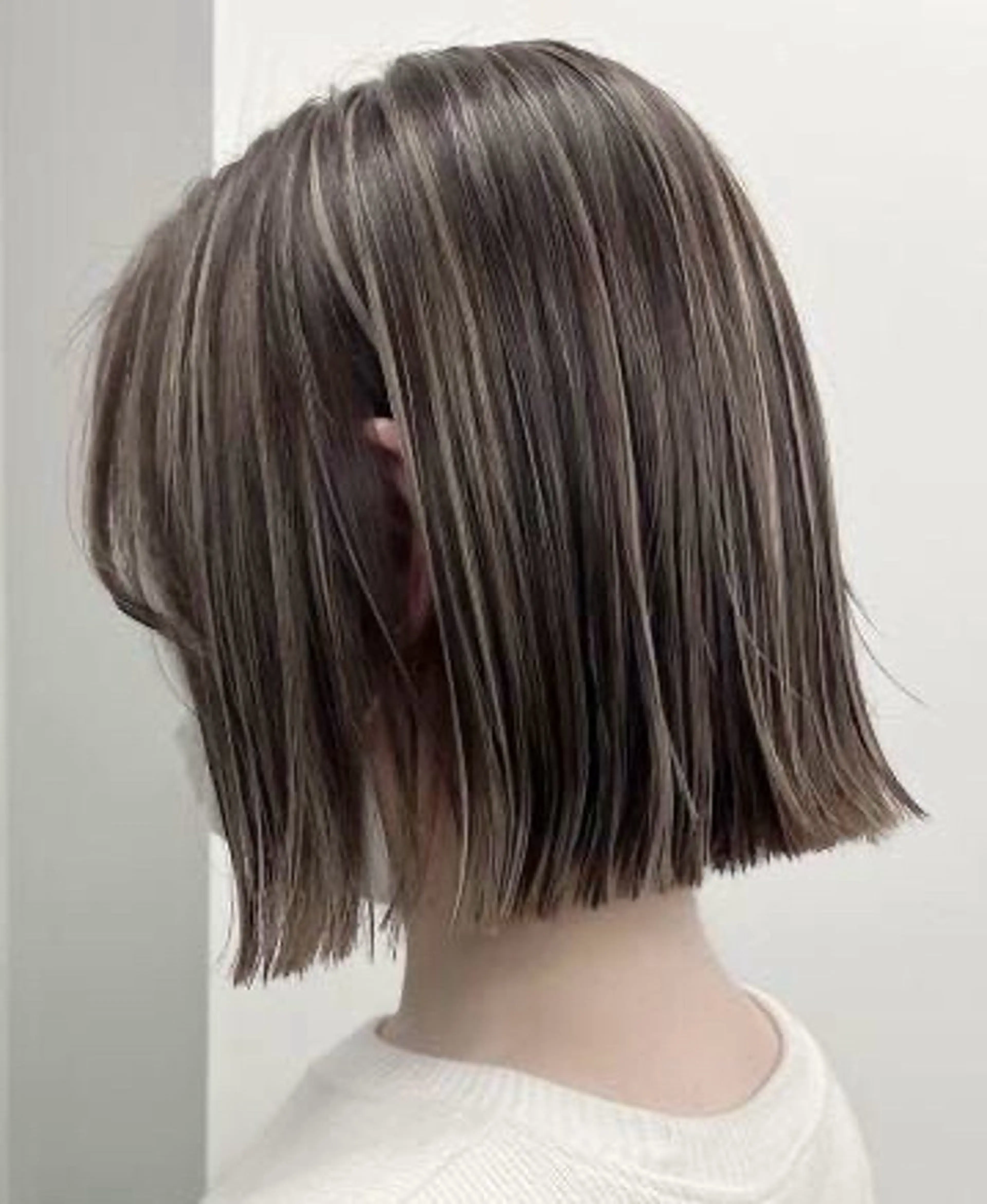 ミディアム カラー カット ヘアカラー 艶髪⭐️白髪ぼかし ⭐️田玉裕樹のヘアスタイル