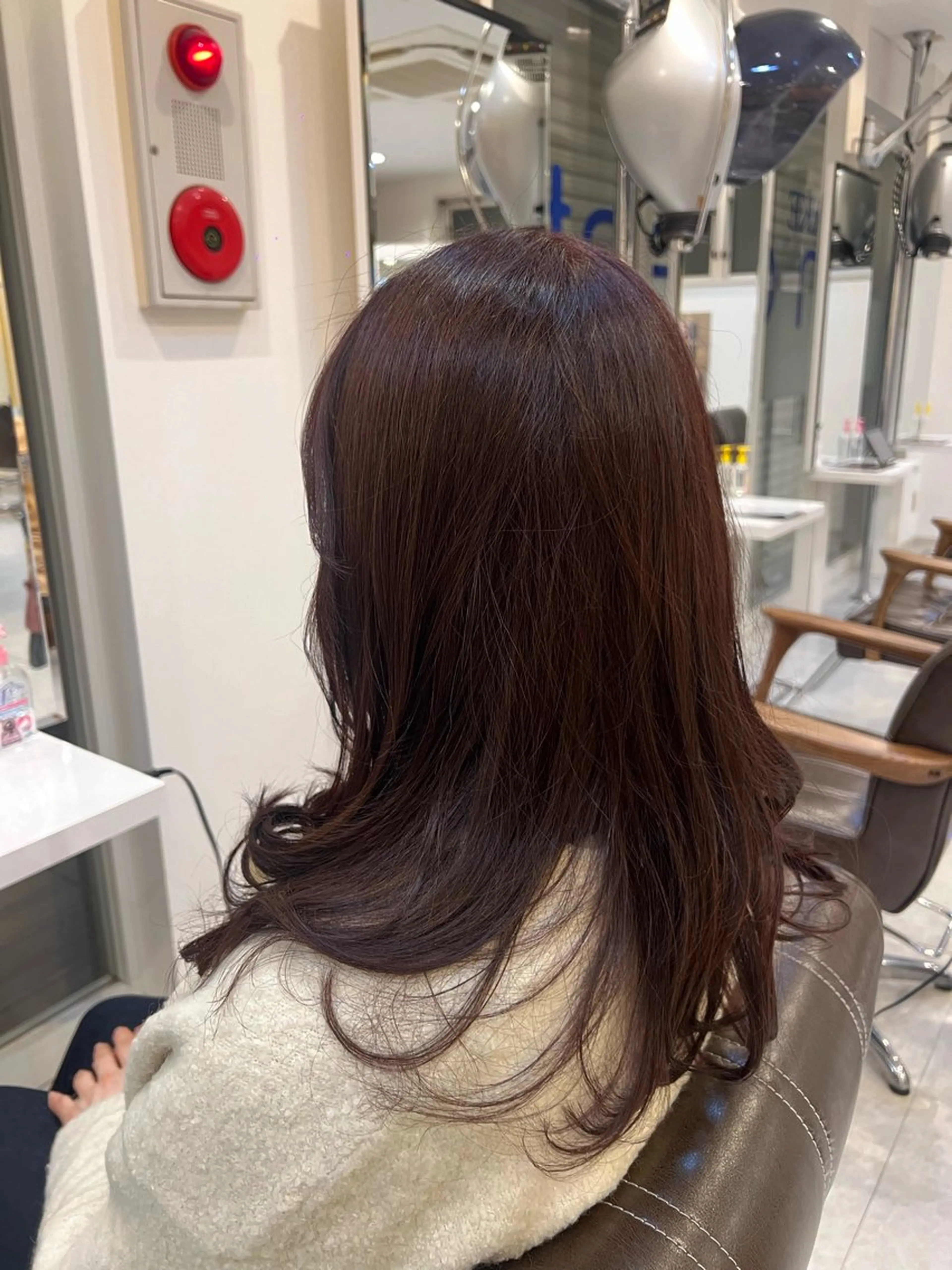 ロング カラー ブラウンカラー レッドカラー レッドブラウン sunquestみずほ台所属・韓国風ハイトーン ハヤタ💎のヘアスタイル