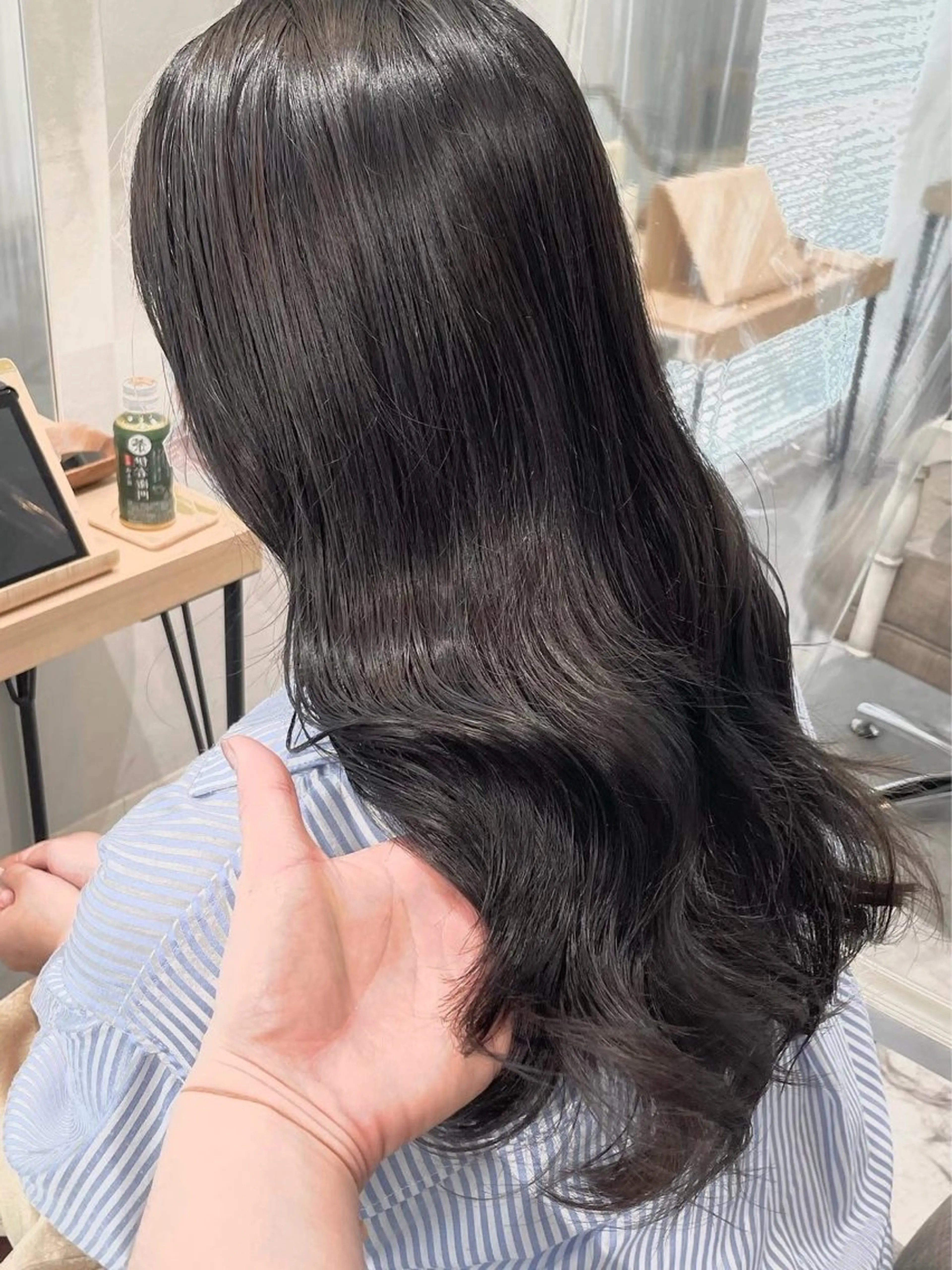 ロング カラー 💚色落ちまで可愛い 髪質改善カラーゆうまのヘアスタイル