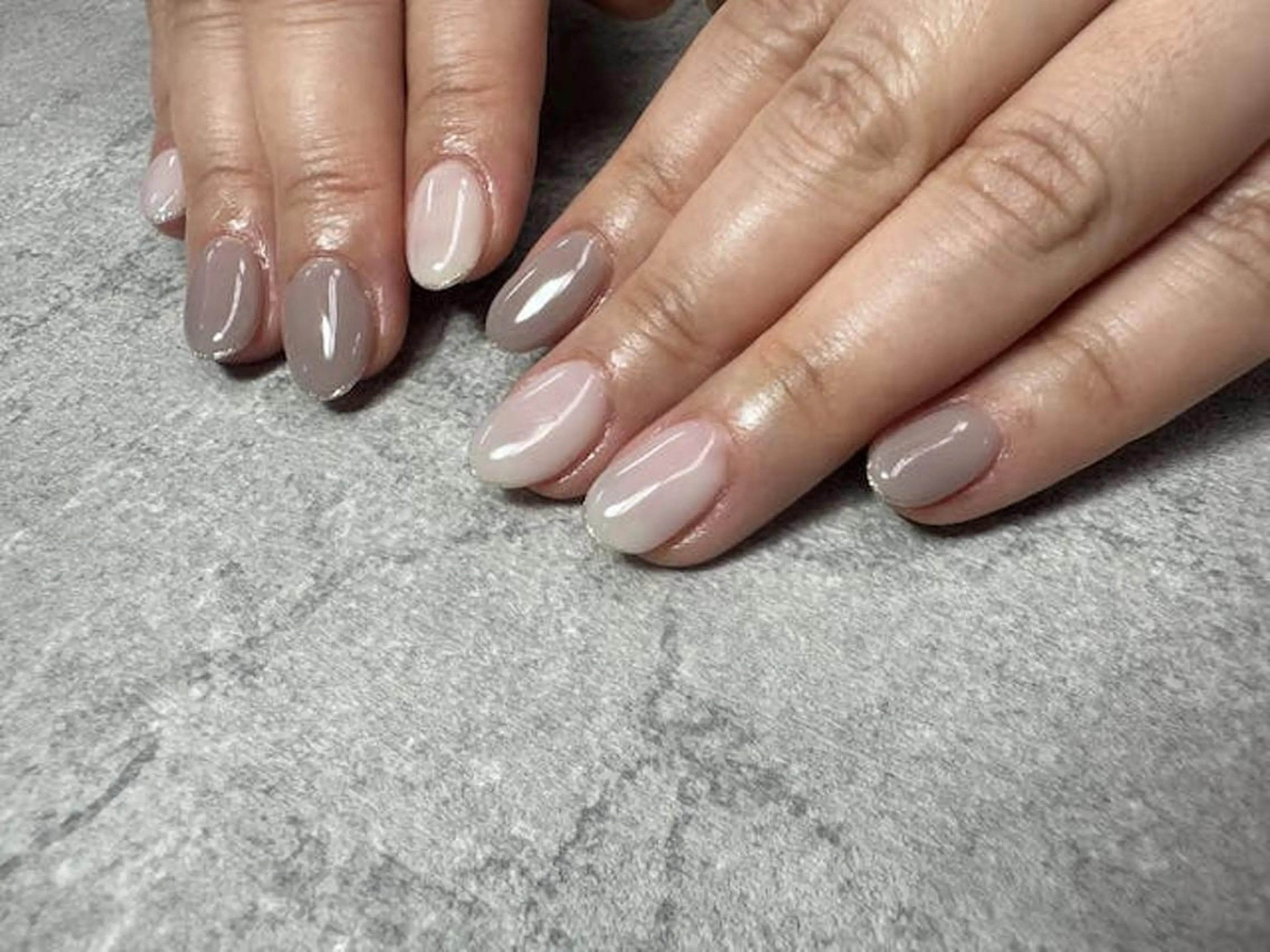 ネイル フットネイル フレンチネイル ジェルネイル ガラスフレンチ グラデーション FASTNAIL PLUS 新宿店のネイルデザイン