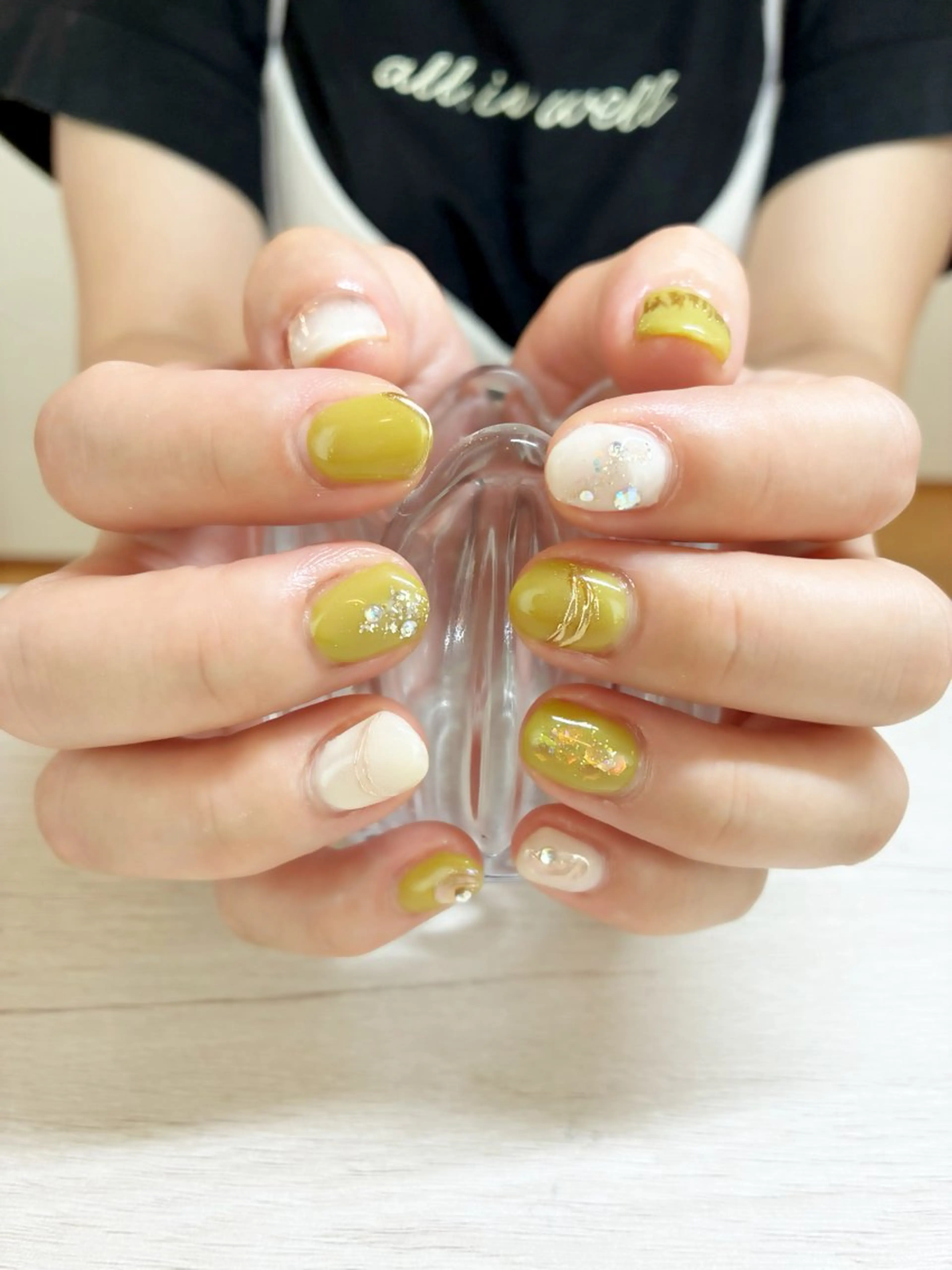ネイル 持ち込み ピスタチオネイル nail_salon Tulipのネイルデザイン
