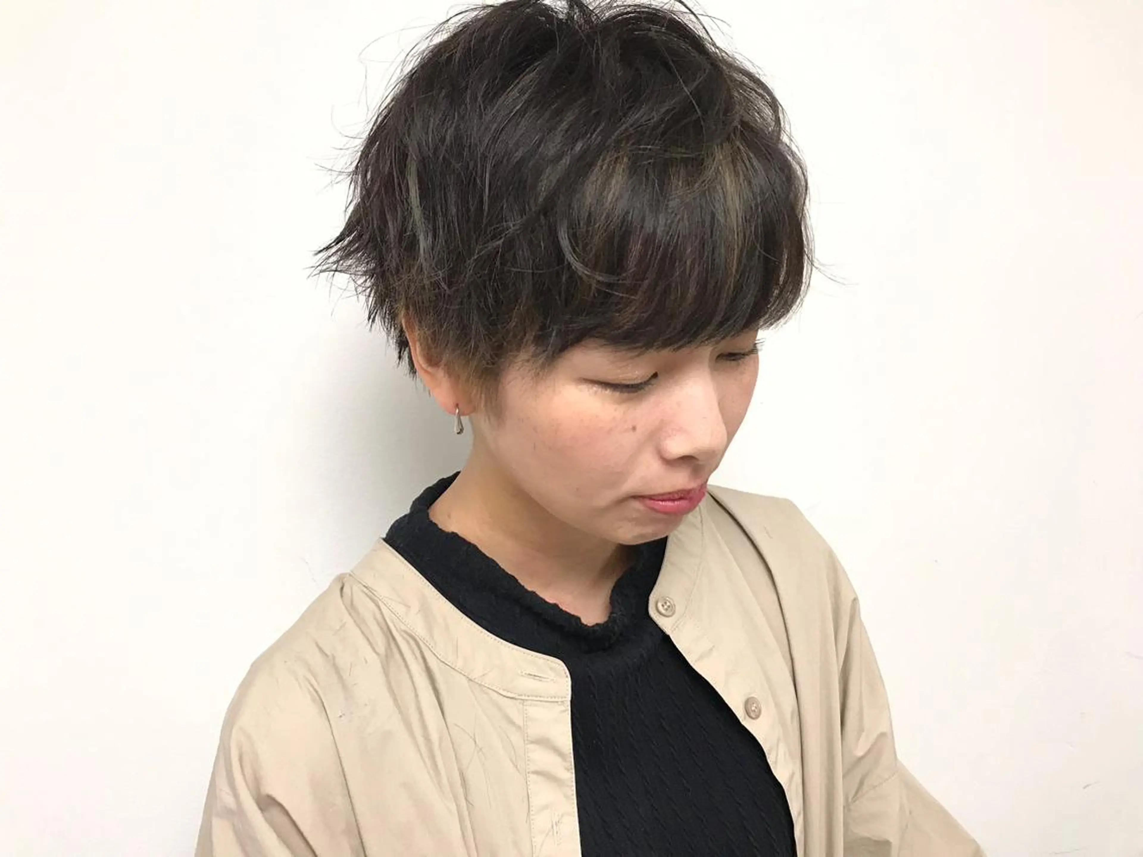 ショート パーマ ショートヘア カット ヘアカラー トリートメント MAIKO 【中崎・茶屋町】のヘアスタイル