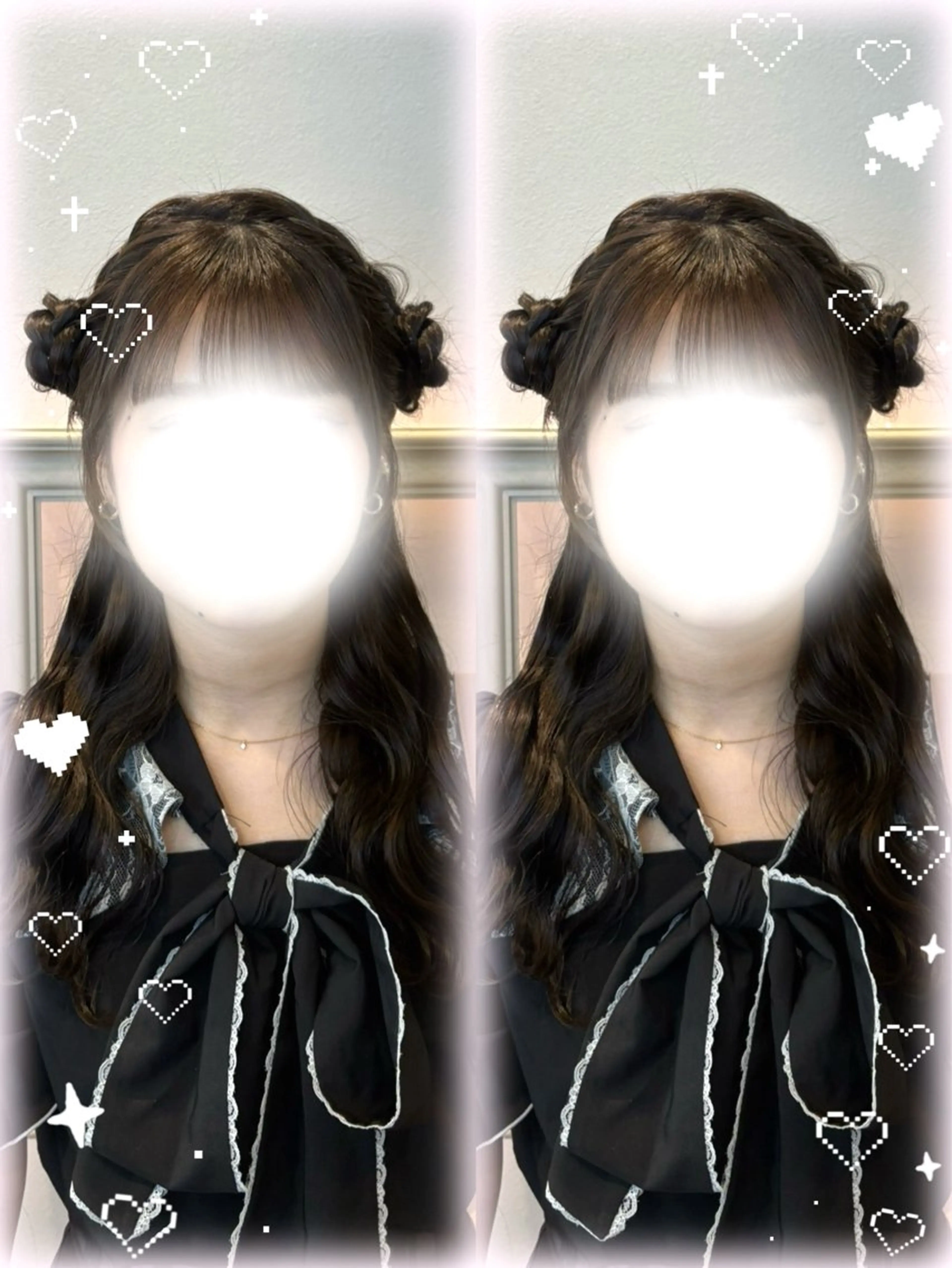 平日限定🉐顔周りカット➕ヘアアレンジ🧸⋆͛　【お呼ばれヘアセット/イベント,ライブ,オタ活,推し活などのヘアメ系】の写真