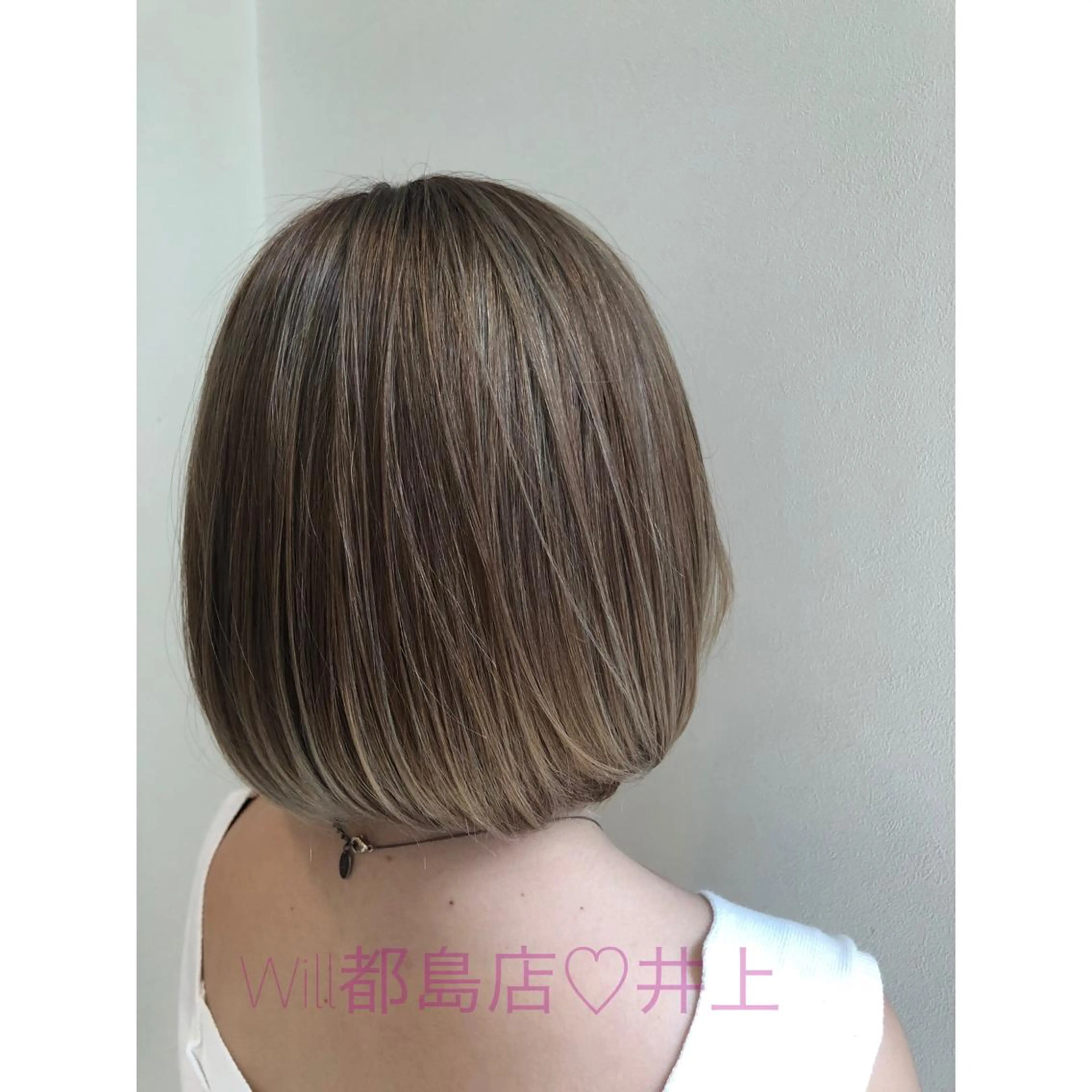 ミディアム カラー イルミナカラー ボブ カット ヘアカラー トリートメント 【WiLL都島】 YUKAのヘアスタイル