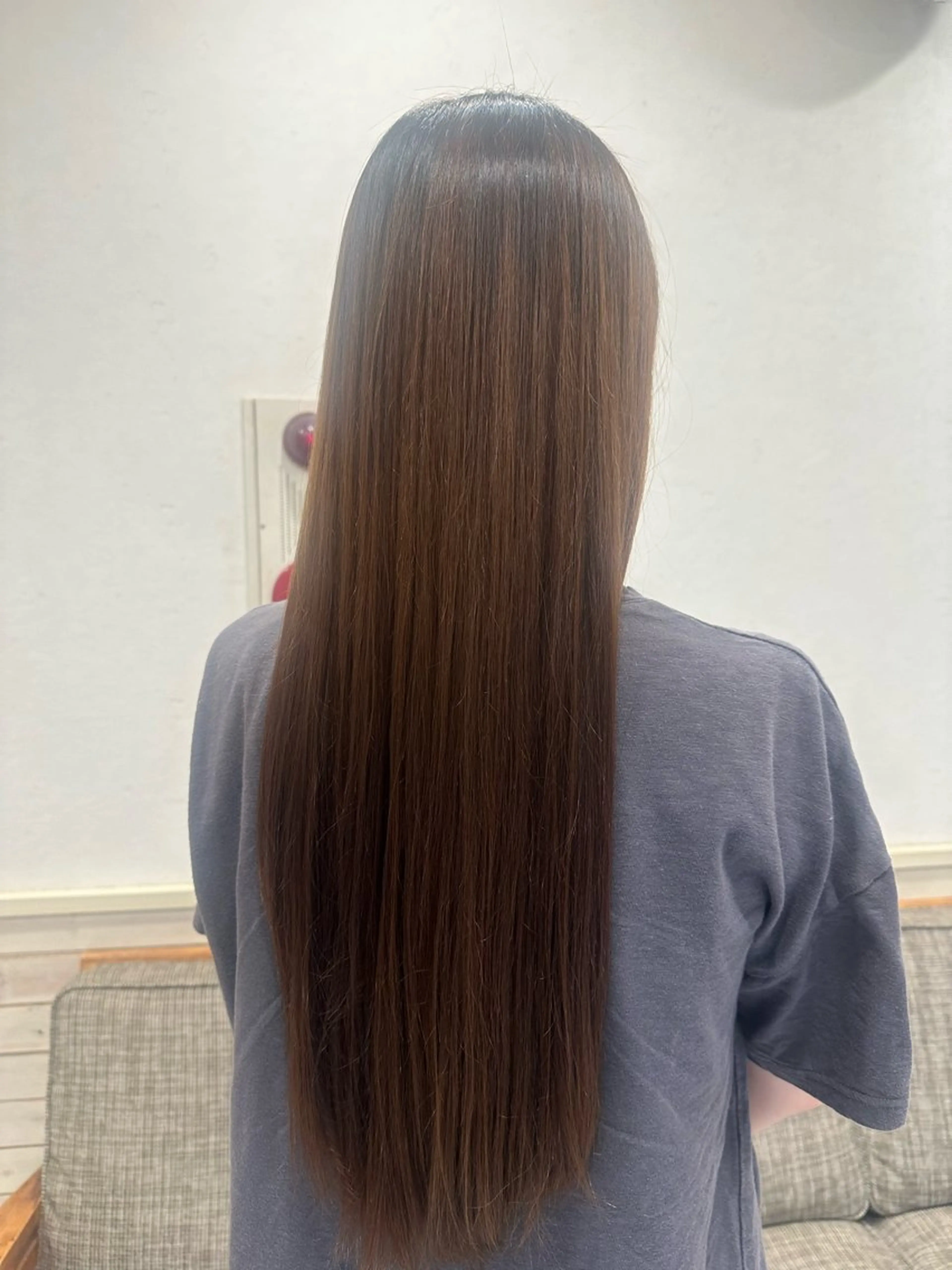 ロング パーマ 縮毛矯正 江口 侑理加のヘアスタイル